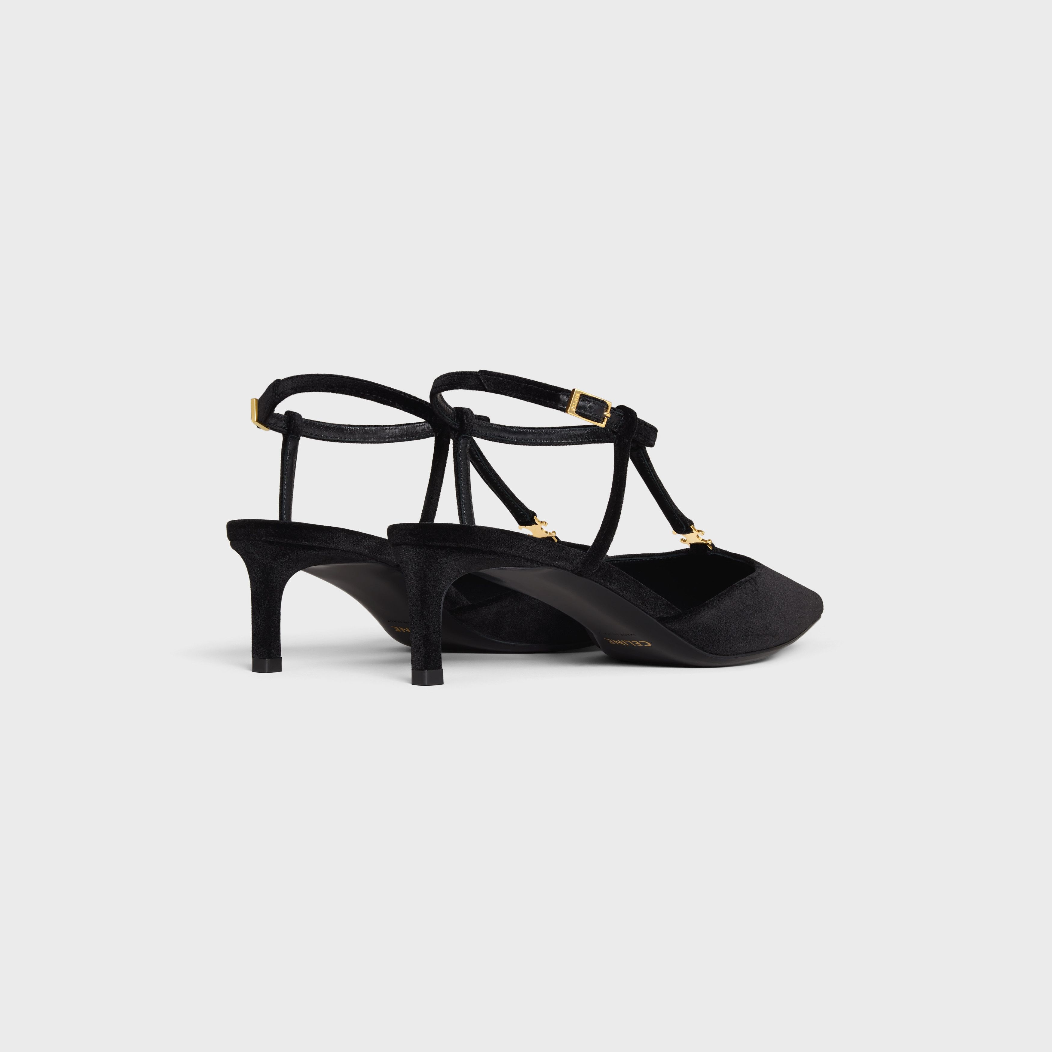 Celine o1bcso1str0925 352192175C Kitten T Bar Strap Pumps in Black Size US 8 / IT 38 - 3 Thumbnail