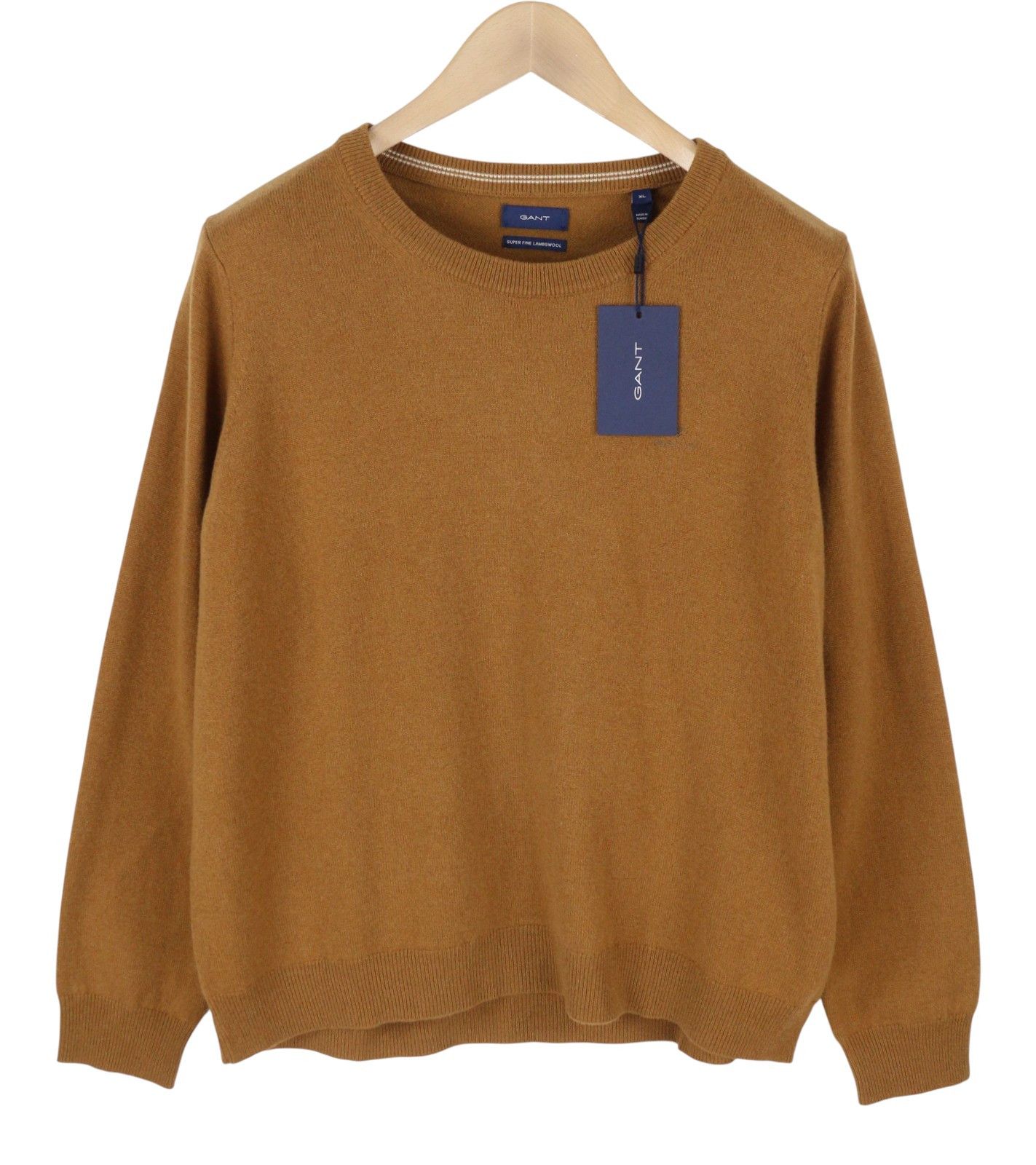 Gant SUPER FINE LAMBSWOOL XL Roasted Walnut Knit 88078 Size XL / US 12-14 / IT 48-50 - 3 Thumbnail
