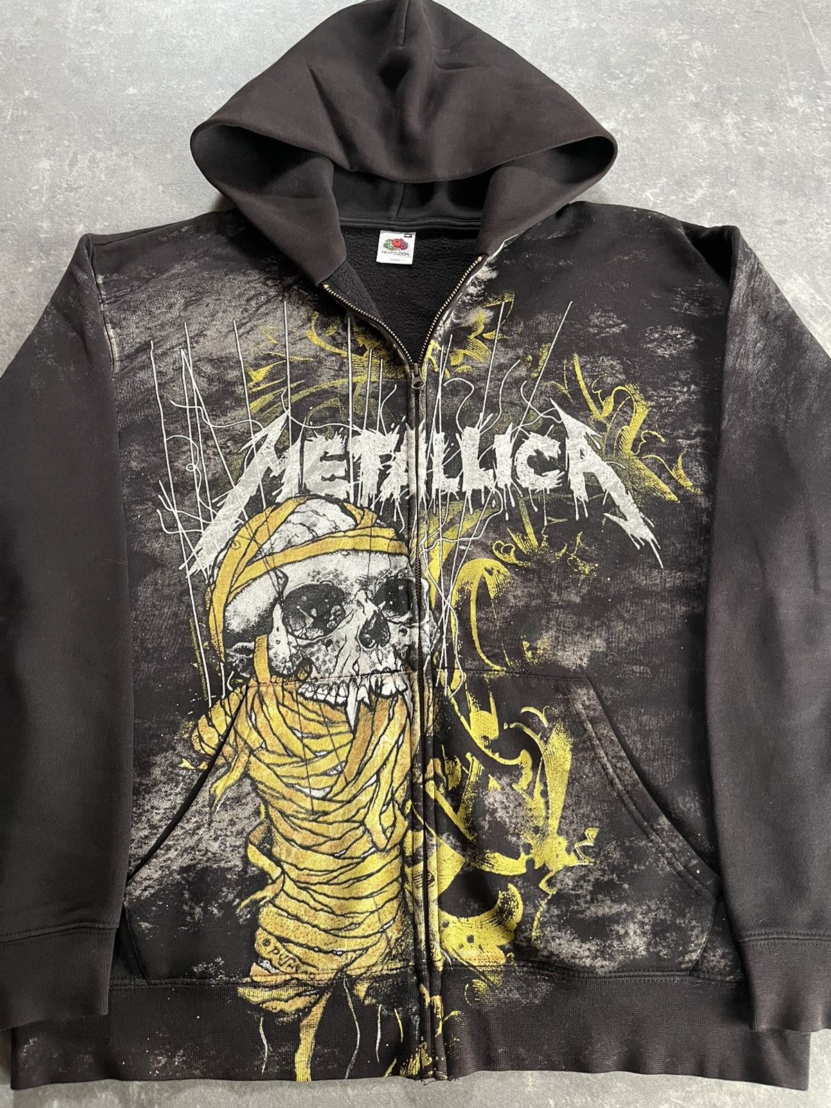 Metallica 2010 Metallica Pushead Printed Zip Hoodie M Vintage Band Size US M / EU 48-50 / 2 - 8 Thumbnail