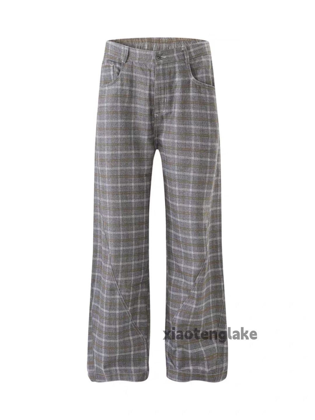 Vintage Unisex plaid loose baggy yuppie y2k retro pants Size US 36 / EU 52 - 4 Thumbnail