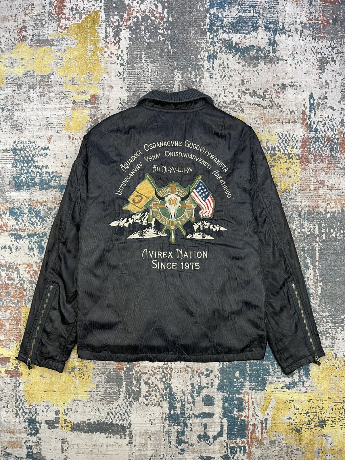 Avirex Ltd Sukajan Souvenir Quilted Zipper Jacket
