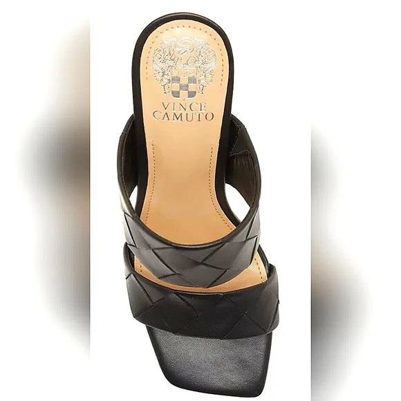 Vince Camuto Candiala Leather Heeled Slides Size US 9.5 / IT 39.5 - 5 Thumbnail