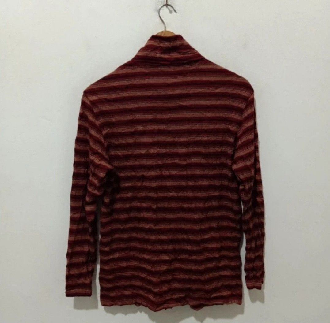 Lancel LANCEL Paris turtleneck striped tshirt Made in Japan Size US M / EU 48-50 / 2 - 2 Thumbnail