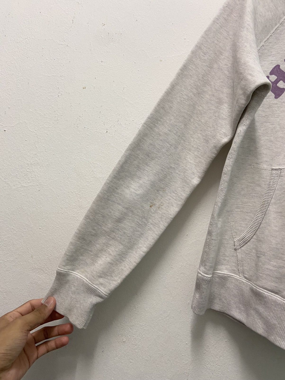 Hysteric Glamour Vintage 90's Hysteric Glamour " Raw Power " Grey Hoodie Size ONE SIZE - 4 Thumbnail