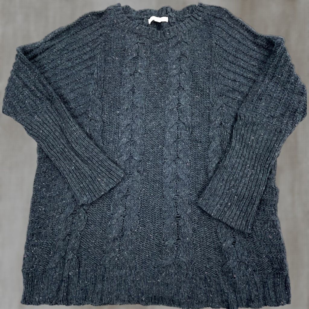 Banana Republic Banana Republic Sweater Women Medium Gray Cable Knit Pullover Size M / US 6-8 / IT 42-44 - 1 Thumbnail