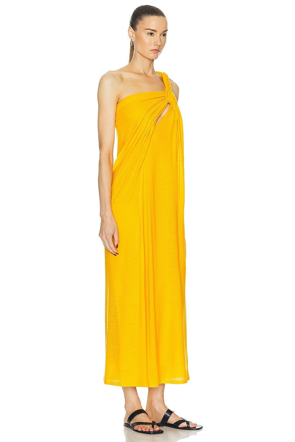 Chloe o1y0825 Midi Dress in Marigold Size S / US 4 / IT 40 - 2 Thumbnail