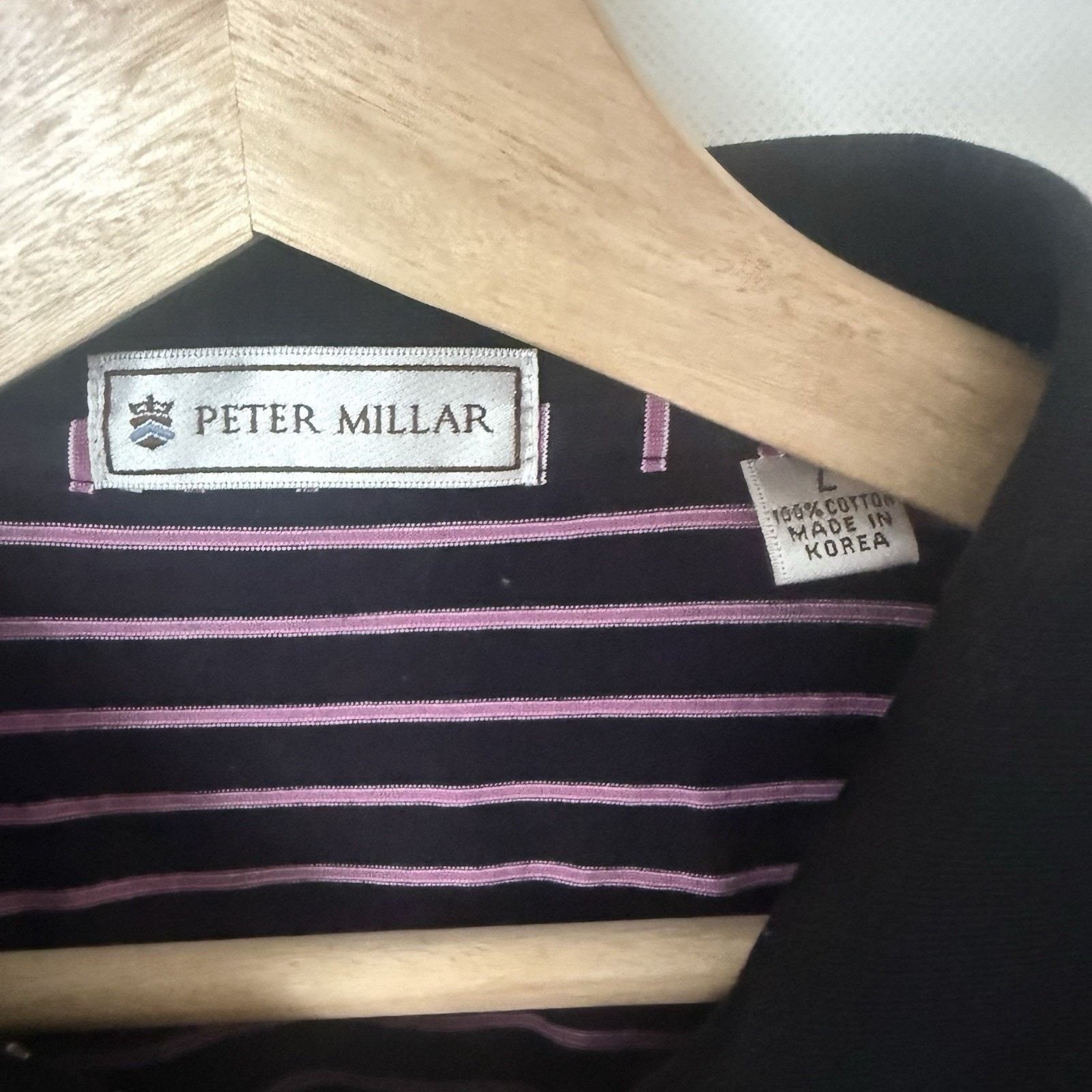 Peter Millar Peter Millar Summer Comfort Golf Polo Black Pink Striped Size US L / EU 52-54 / 3 - 3 Thumbnail