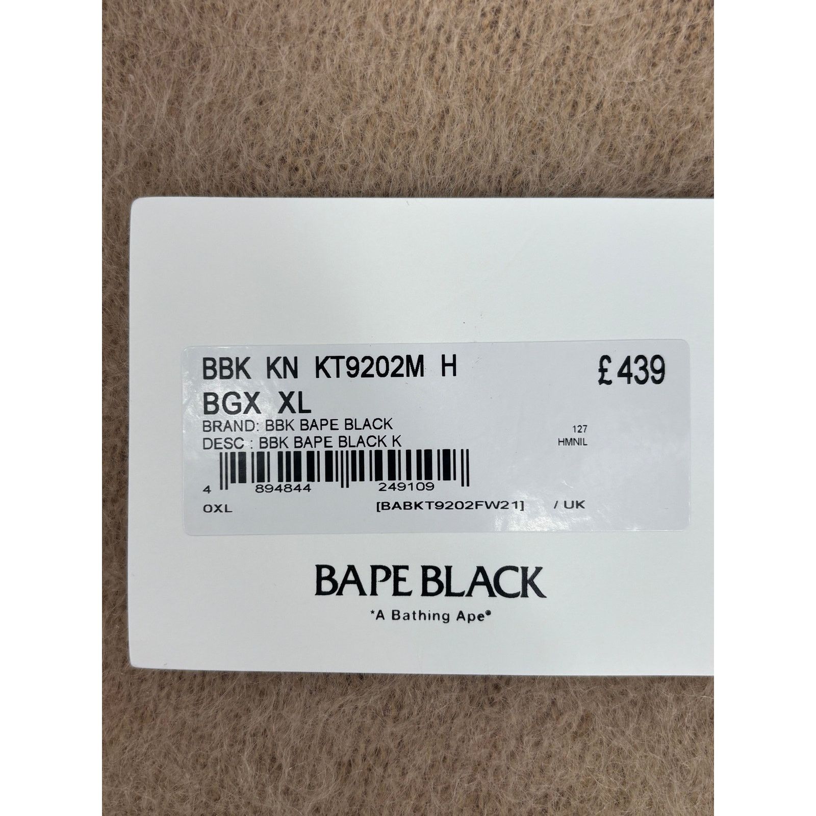 Bape BAPE Black Japan Distress Knitted Sweater Light Beige XL Size US XL / EU 56 / 4 - 9 Thumbnail