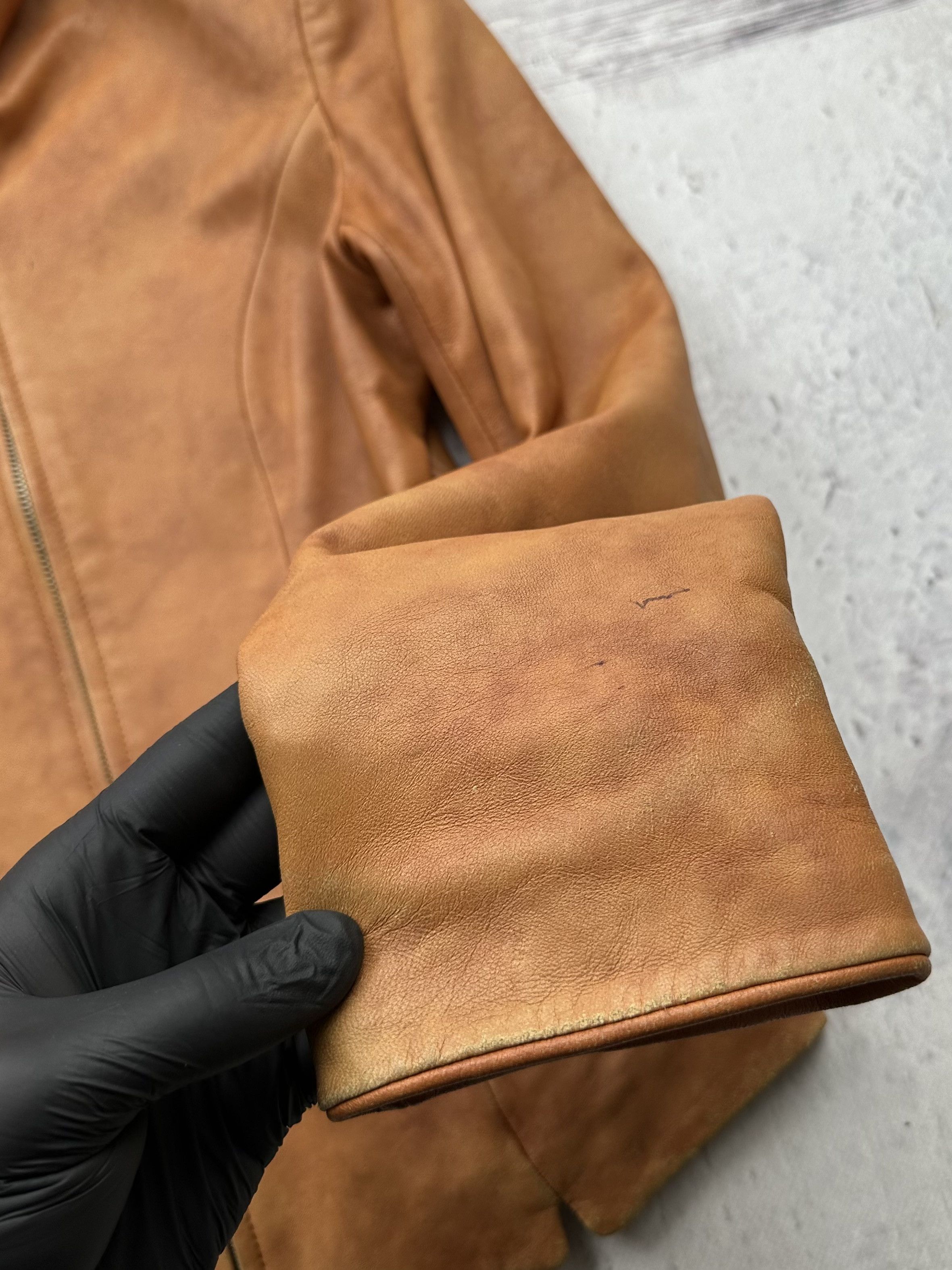 Vintage Vintage Faded Leather Jacket A376D15(262) Size S / US 4 / IT 40 - 5 Thumbnail