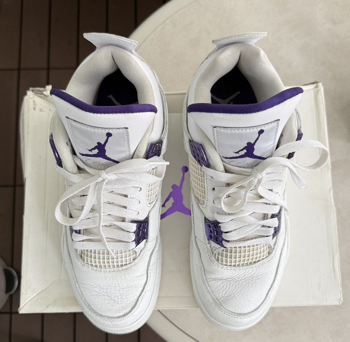 Nike Jordan 4 Retro in Purple Metallic