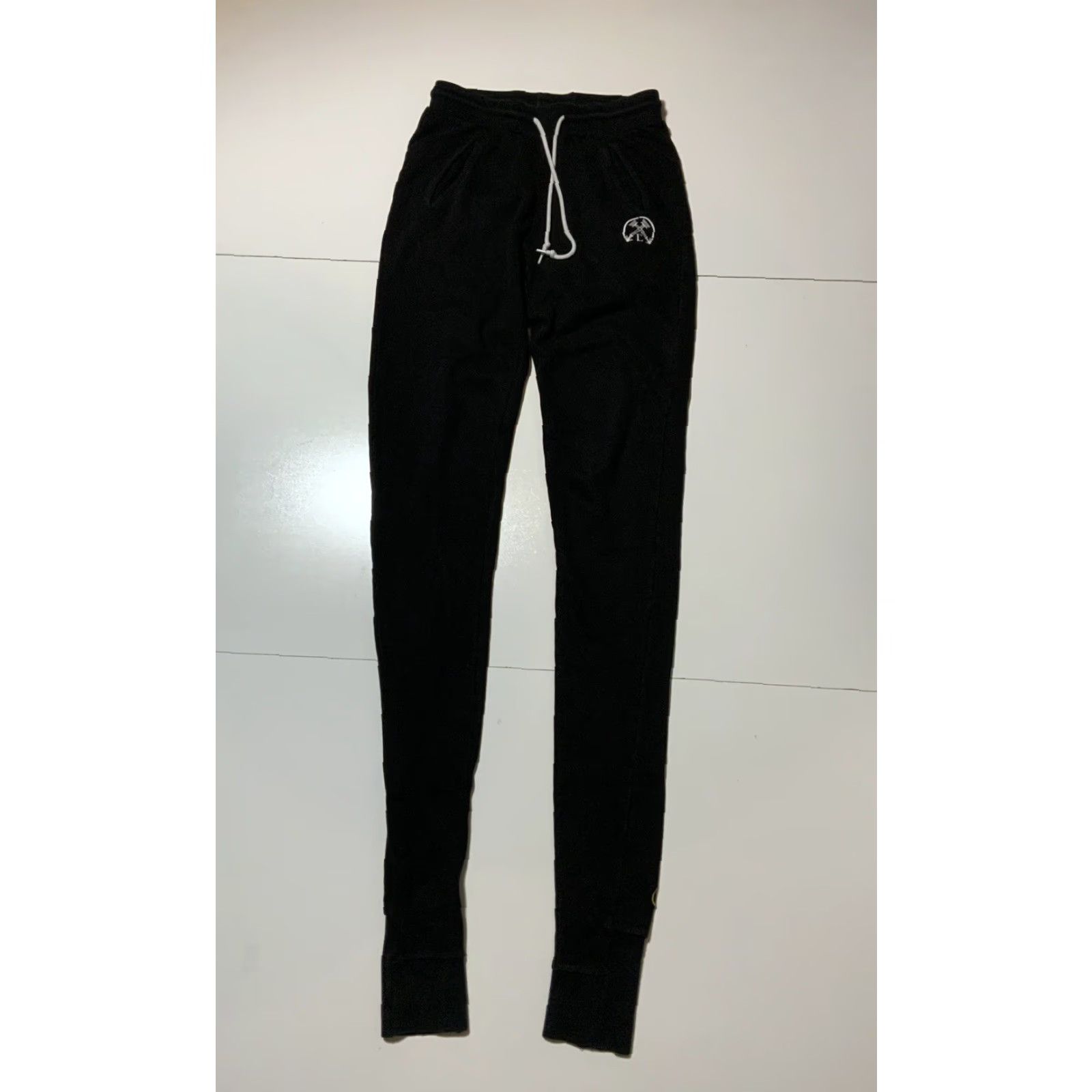 Vintage VINTAGE Civil Regime Black Embroidered Terry Fleece Slim Long Jogger Sweatpants Sz. M Size US 31 - 2 Thumbnail