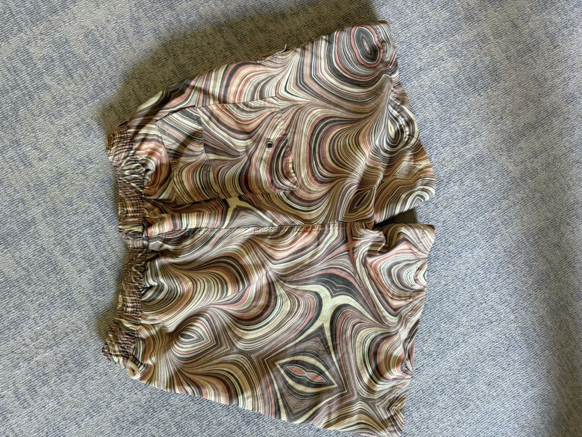 Corridor Corridor NYC Swirl Print Swim Trunks — Coral / Size L Size US 32 / EU 48 - 2 Thumbnail