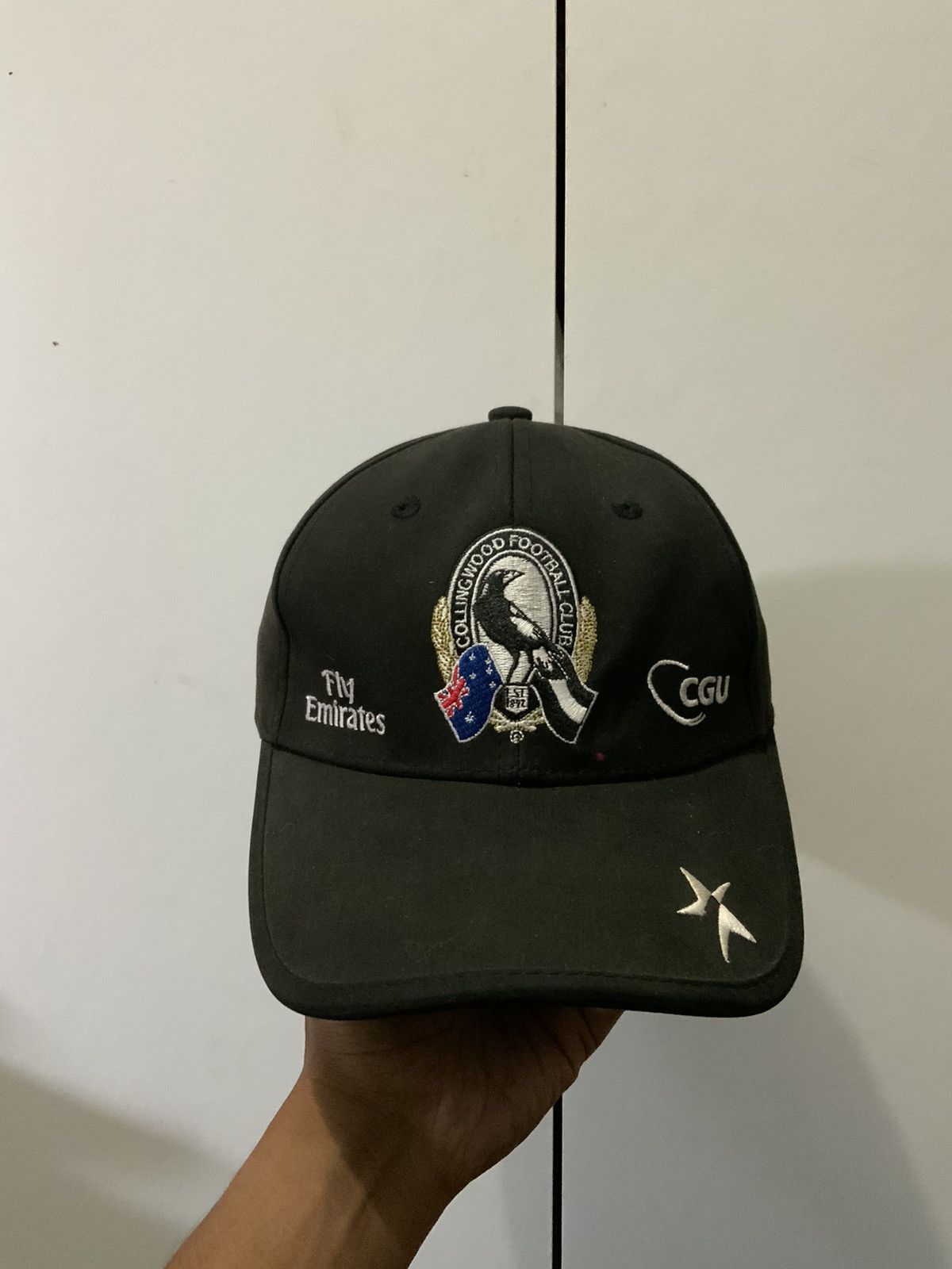 Hat Club AFL Star Athletic Fly Emirates Collingwood Fitted Hat Size ONE SIZE - 5 Thumbnail