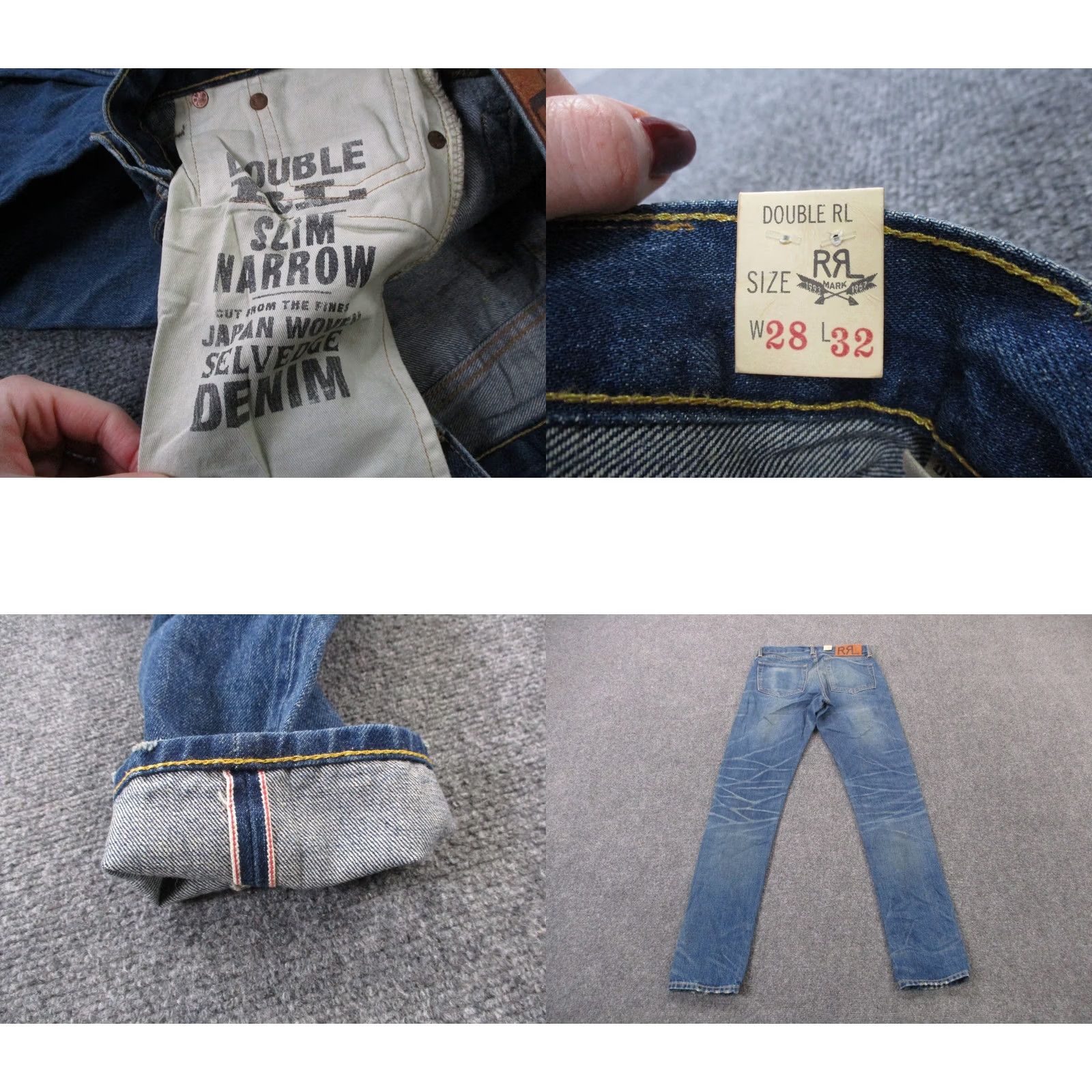 Vintage RRL Jeans Men 28 X 32 Denim Slim Fit Japan Selvedge NEW Category: Jeans, Regular Fit, Blue, Cotton, Denim, 28x32, JSBRL, Mens Size US 28 / EU 44 - 9 Thumbnail
