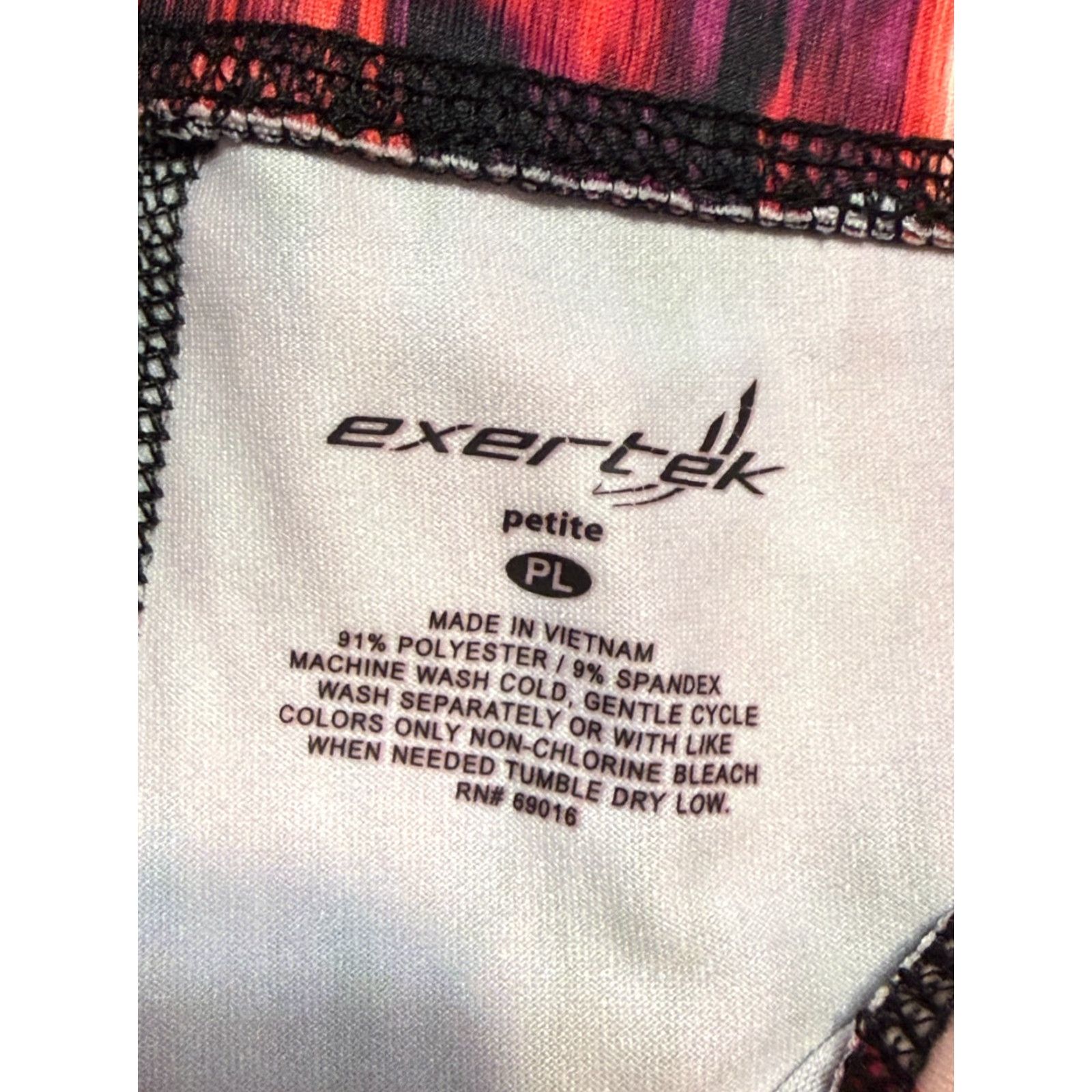 Vintage Exertek Pants Womens Petite Large Red White Black Capri Leggings Athletic Wear Size 36" / US 14 / IT 50 - 6 Thumbnail