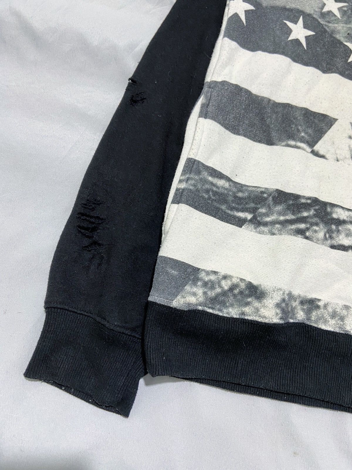 Japanese Brand B ONE SOUL DISTRESSED HOODIE AMERICAN FLAG Size US L / EU 52-54 / 3 - 8 Thumbnail