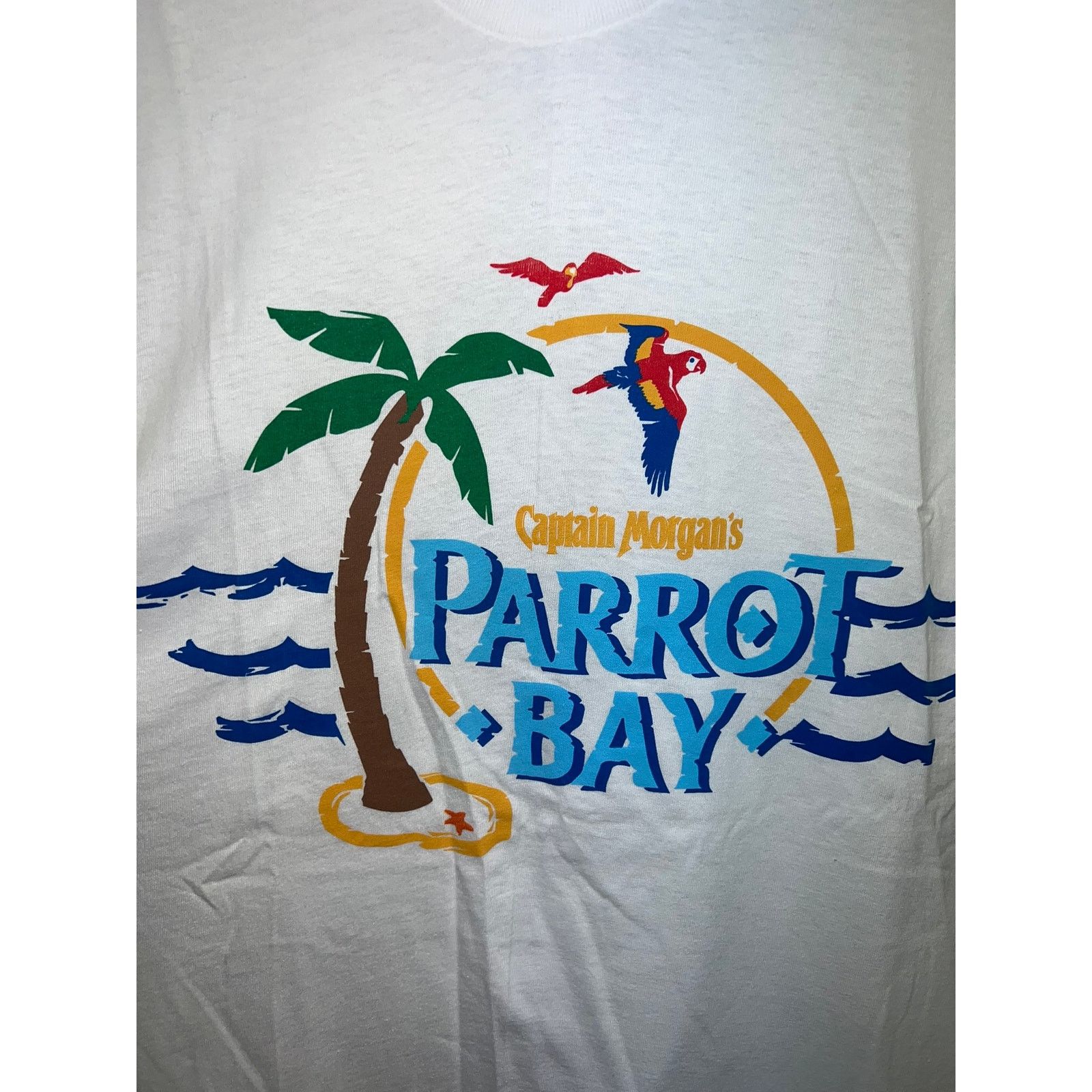 Hanes Vintage Captain Morgan Shirt Parroy Bay Alcohol 90s Tee XL Size US XL / EU 56 / 4 - 3 Thumbnail