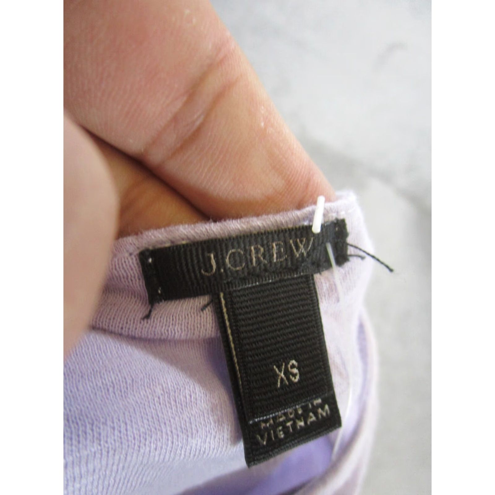J.Crew VINTAGE J.Crew Womens Shirt XS Long Sleeve Cotton Tie Back Purple 2000s Basic Size XS / US 0-2 / IT 36-38 - 4 Thumbnail