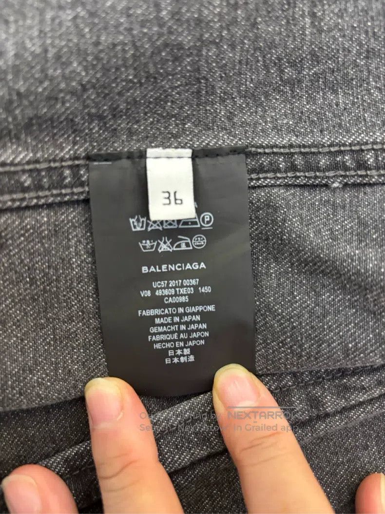 Balenciaga Balenciaga Washed Denim Jacket Grey Size XS / US 0-2 / IT 36-38 - 4 Thumbnail