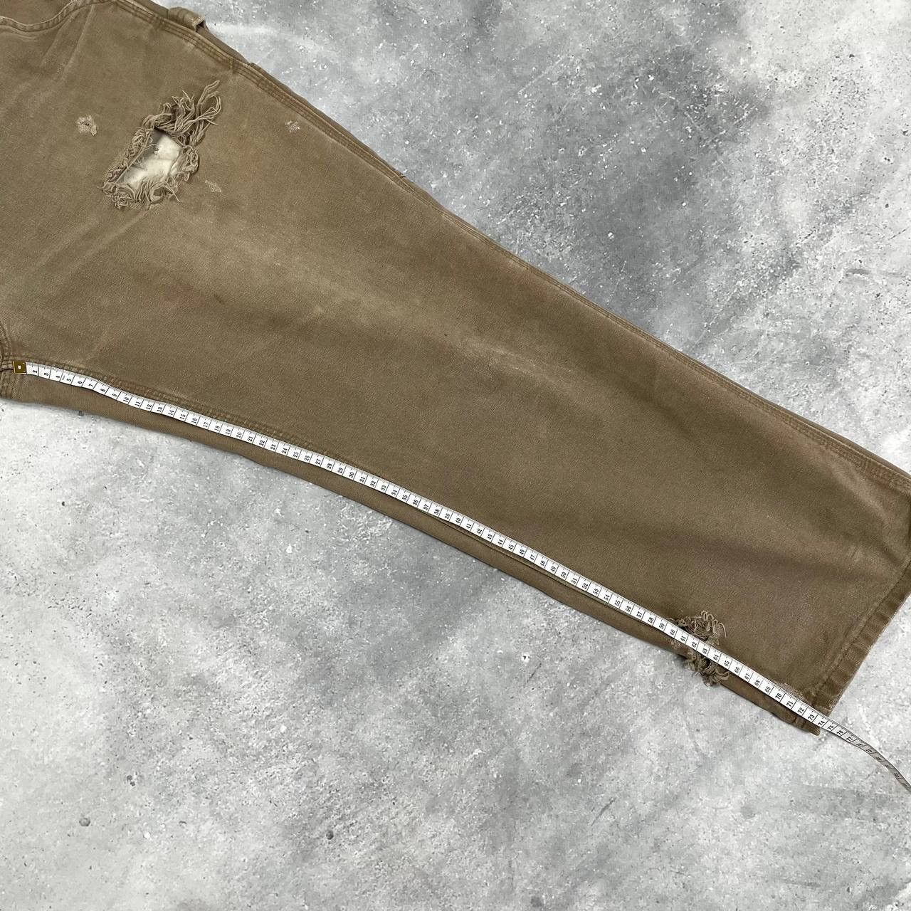 Carhartt Carhartt Carpenter Work Trashed Pants Brown W32 L28.5 Size US 32 / EU 48 - 25 Thumbnail