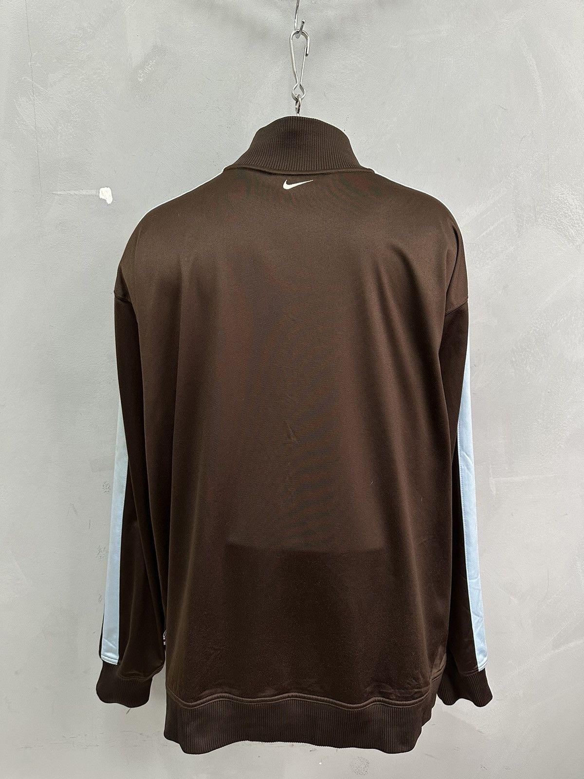 Nike Vintage Brown Full Zip Nike Oversize Nylon Hoodie Jacket Y2k Size US XXL / EU 58 / 5 - 7 Thumbnail