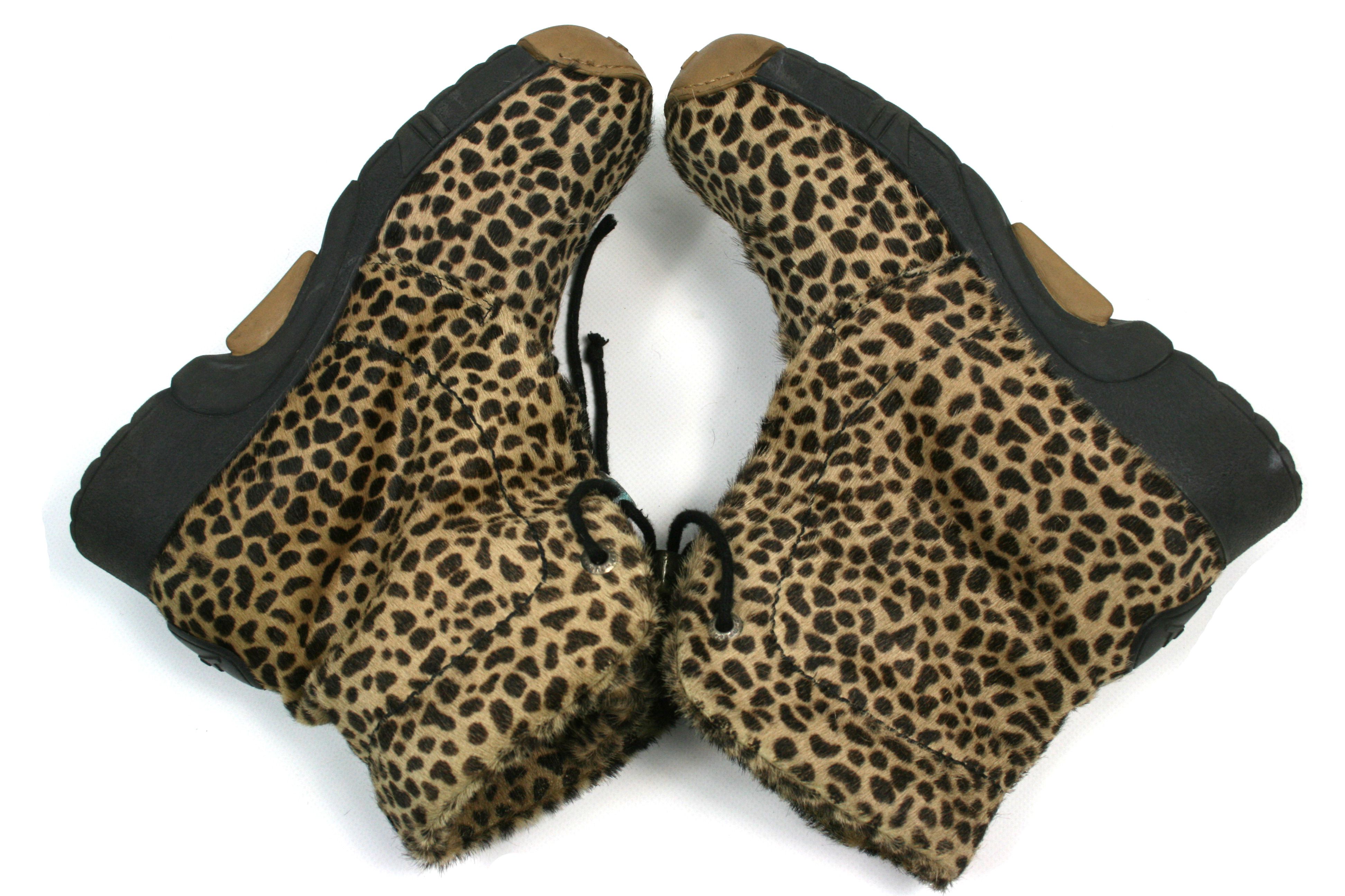 Japanese Brand Bumper Y2K Pony Hair Leopard Fur Boots Vintage Size US 10 / IT 40 - 7 Thumbnail