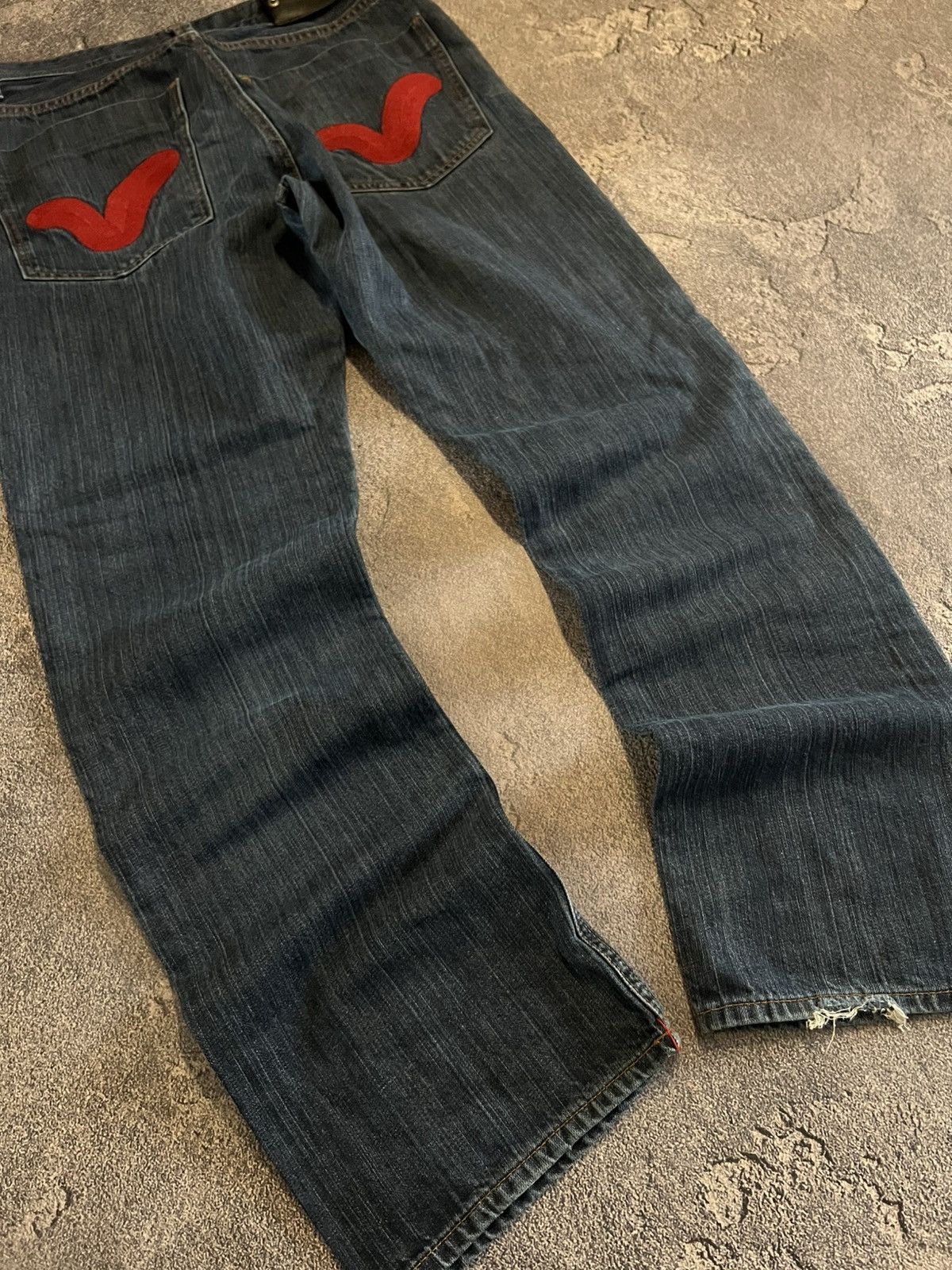 Vintage RARE Slim Fit Darkwear Voi Jeans / Red Logo Archive Style Size US 31 - 3 Thumbnail