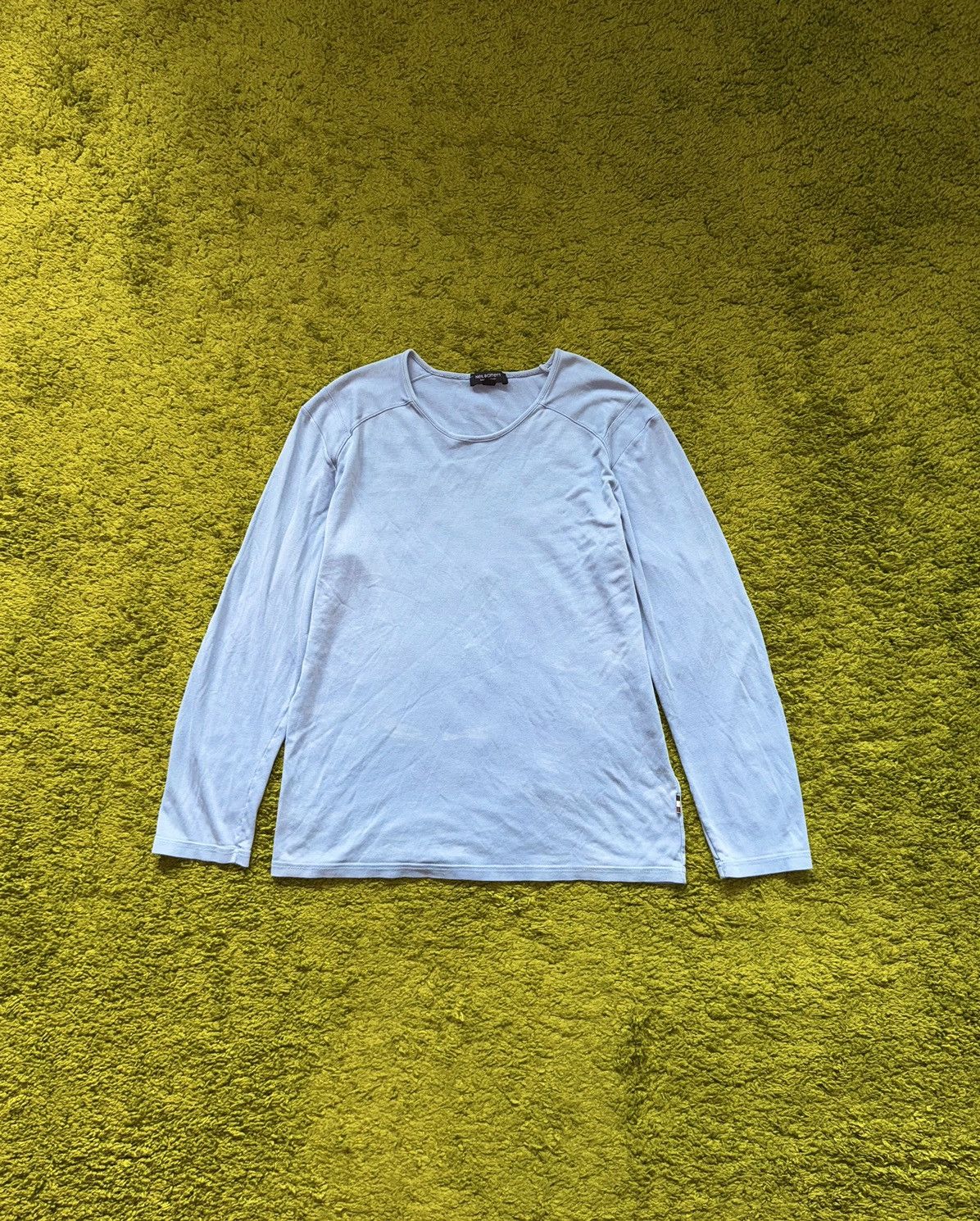 Neil Barrett Neil Barrett avant garde washed graphite blue longsleeve Y2K Size L / US 10 / IT 46 - 1 Thumbnail