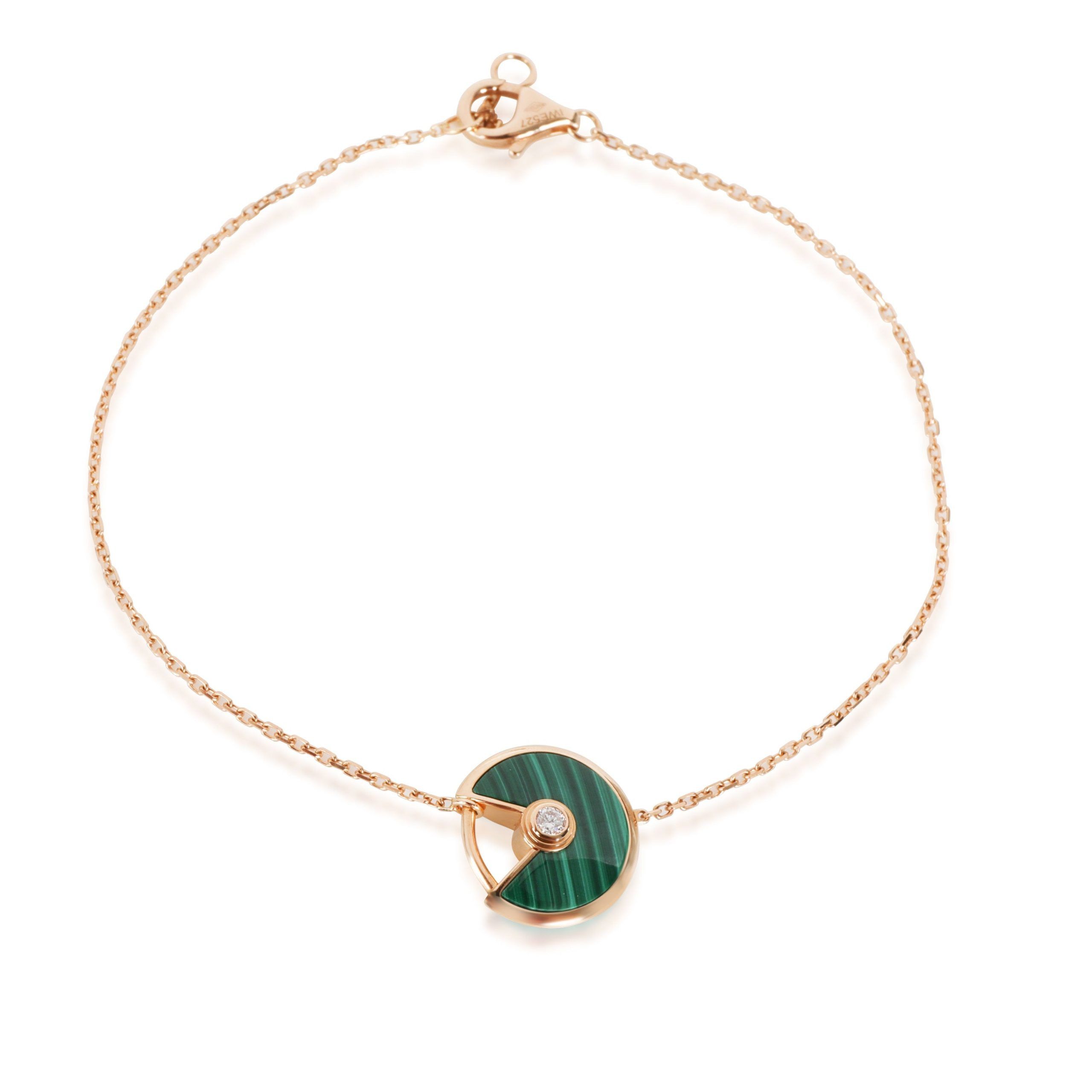 image of Cartier Amulette De Cartier Diamond Bracelet In 18K Pink Gold 0.02 Ctw, Women's