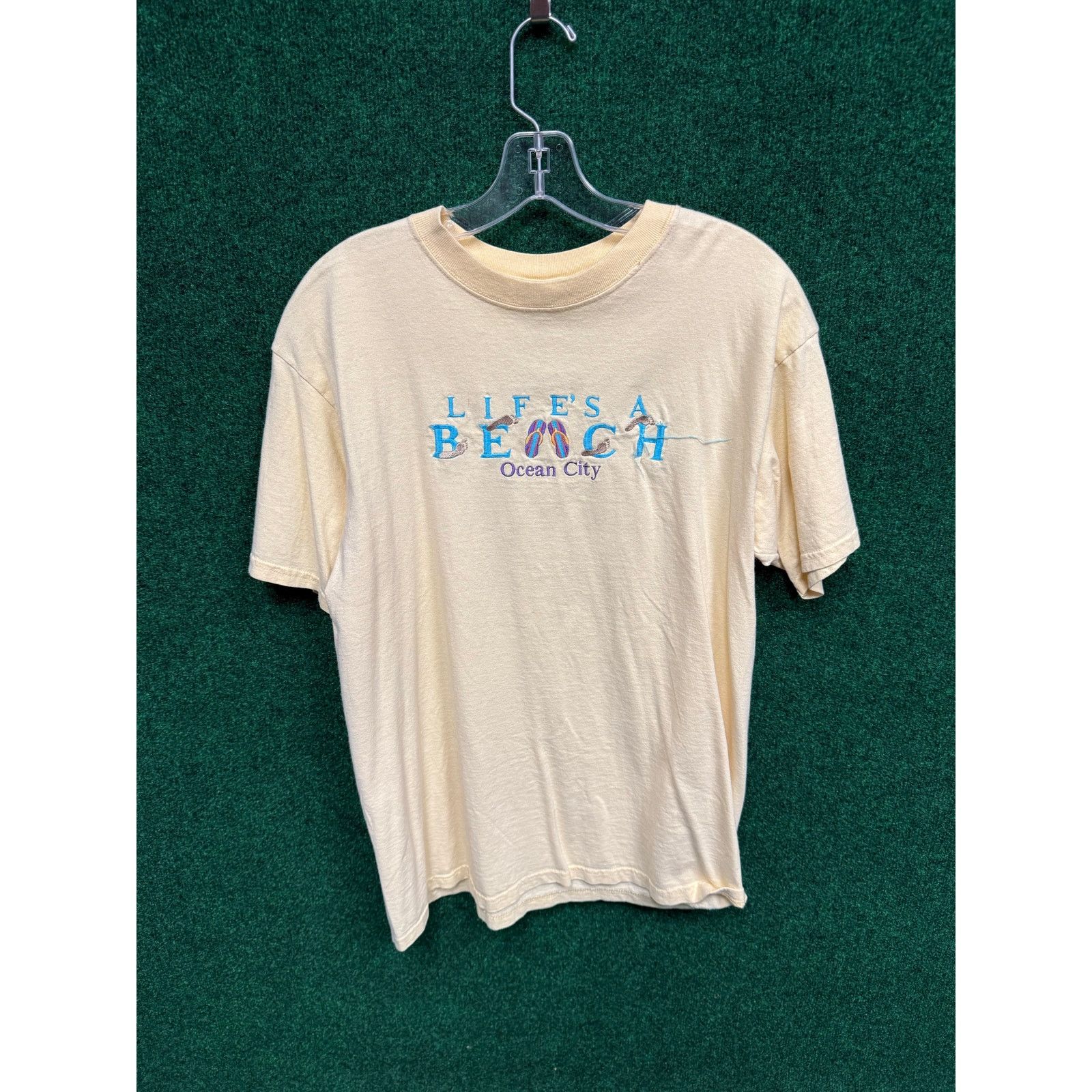 Anvil Ocean City Maryland Yellow Vintage Shirt Sz Large Beach Size L / US 10 / IT 46 - 1 Thumbnail