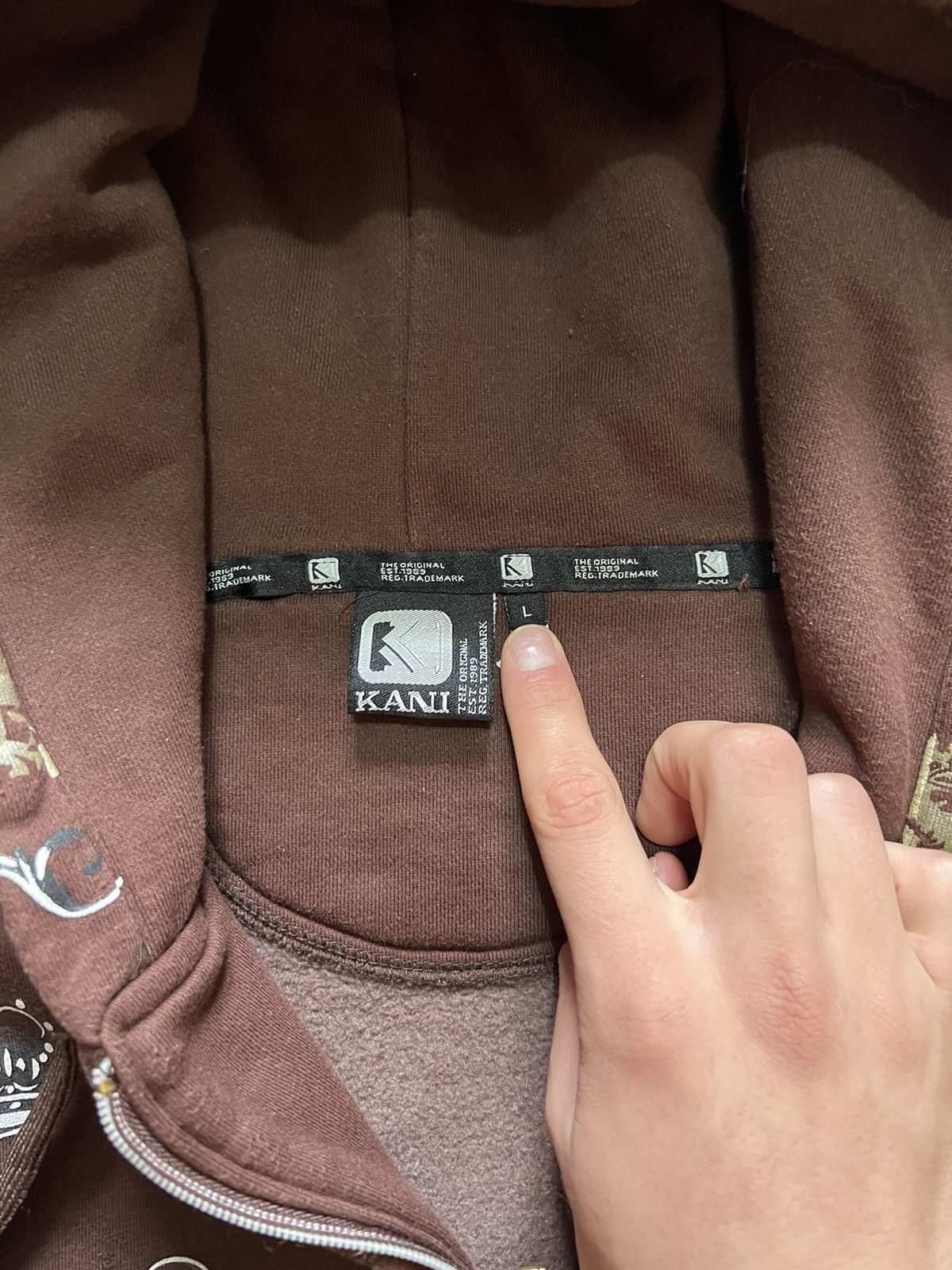 Karl Kani × Vintage Vintage Zip Hoodie Karl Kani Size US L / EU 52-54 / 3 - 7 Thumbnail
