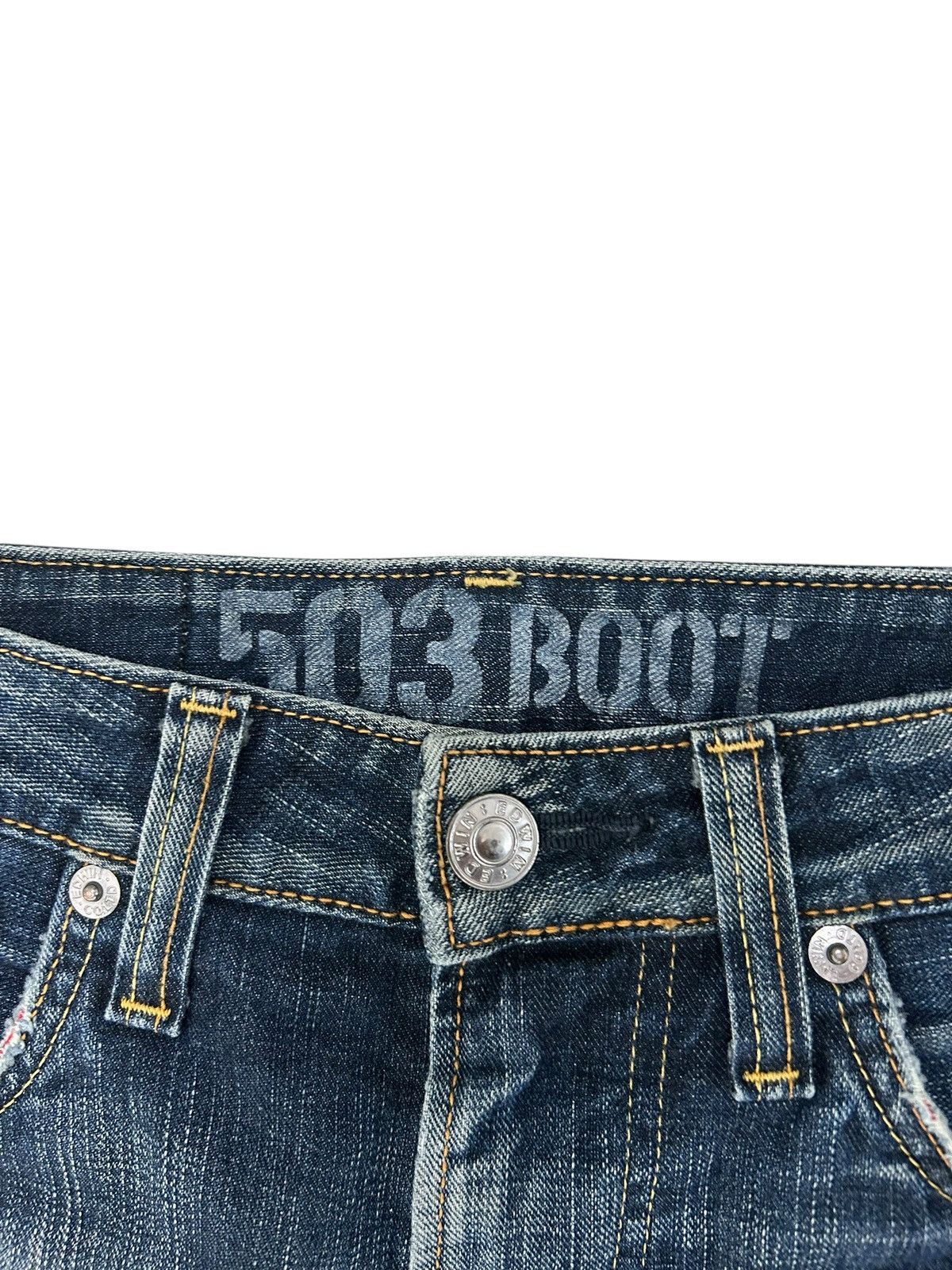 20471120 × Edwin × Japanese Brand Edwin 503 Bootcut Blue Trip Edgeline Washed Denim Size US 30 / EU 46 - 12 Thumbnail