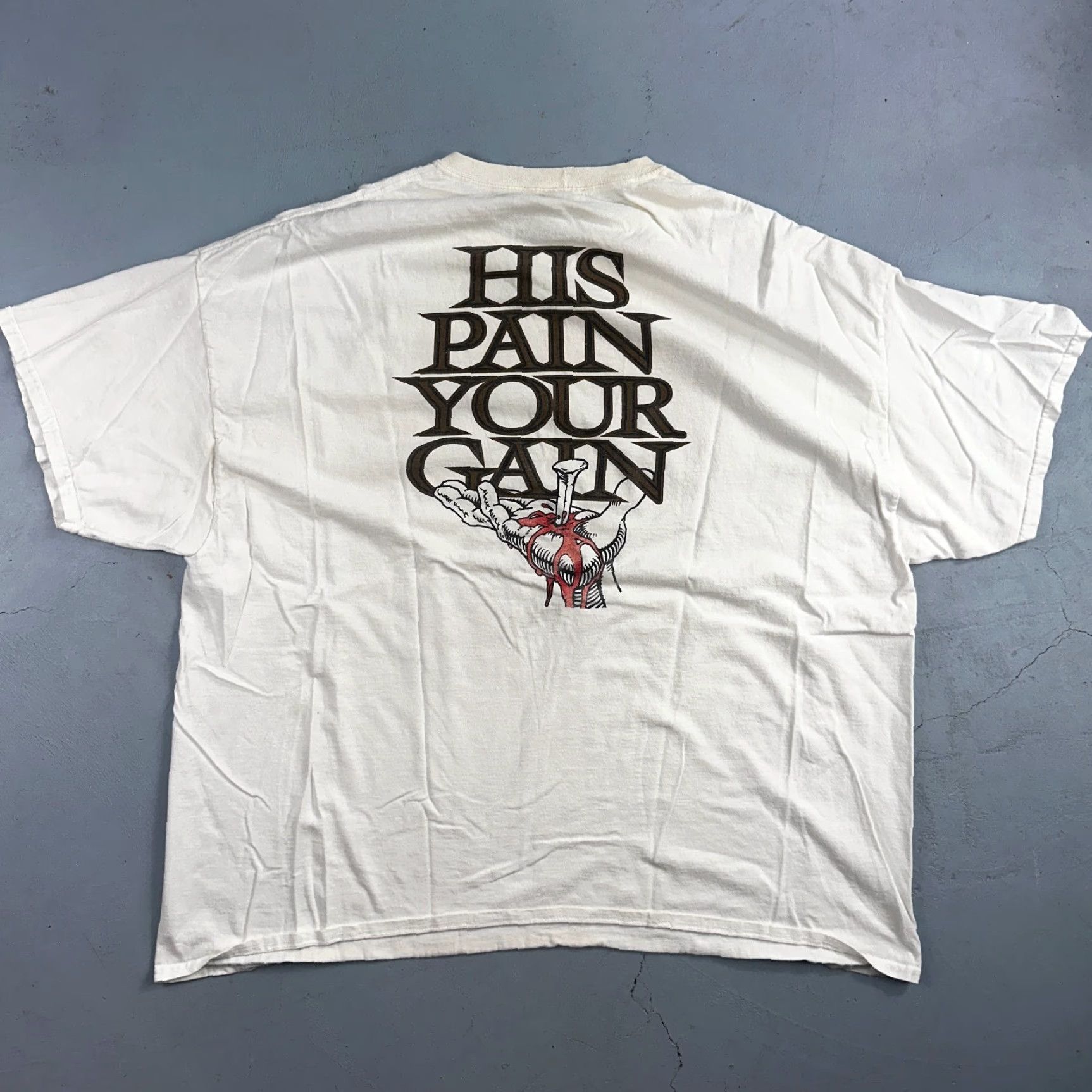 Vintage VINTAGE 90s Jesus Graphic T-Shirt Men 2XL White Crew Neck Short Sleeve Gospel Rap Band Size US XXL / EU 58 / 5 - 6 Thumbnail