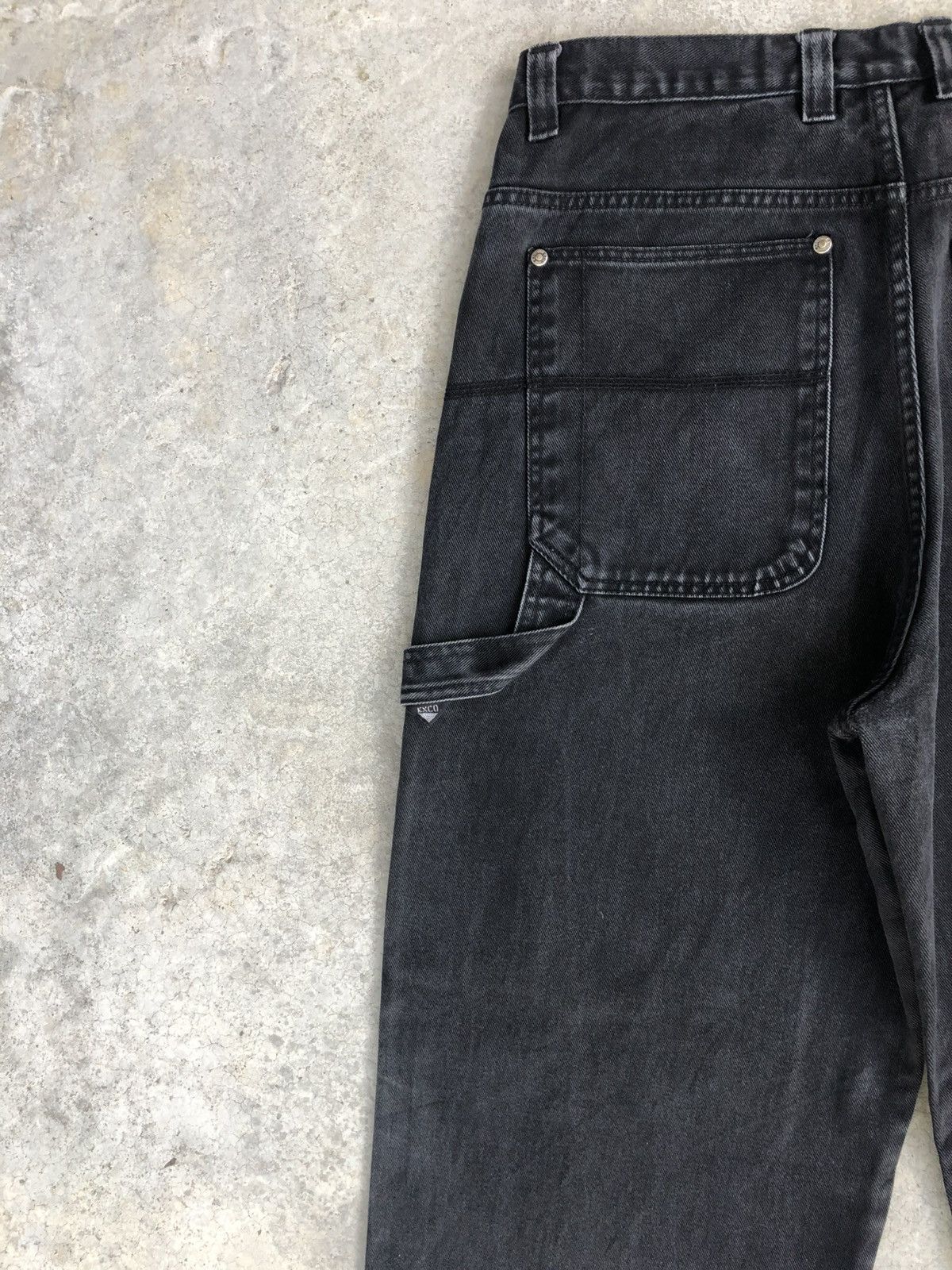 Japanese Brand Japanese Exco Baggy Jeans Embroidered Carpenter Distressed Size US 34 / EU 50 - 9 Thumbnail