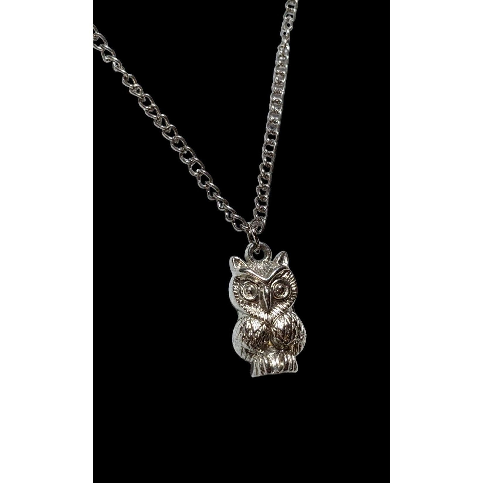 Other Silver Puffed Owl Necklace Size ONE SIZE - 4 Thumbnail