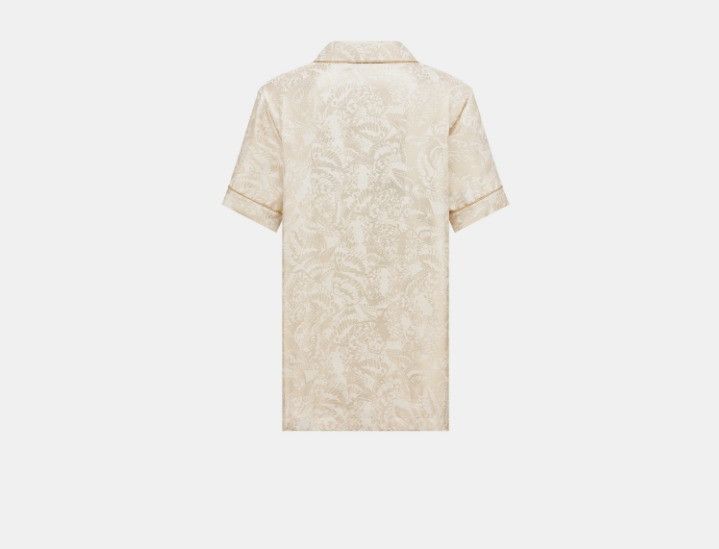 Dior o1w1db10225 411V29A Short-Sleeved Shirt in Beige Size M / US 6-8 / IT 42-44 - 2 Thumbnail