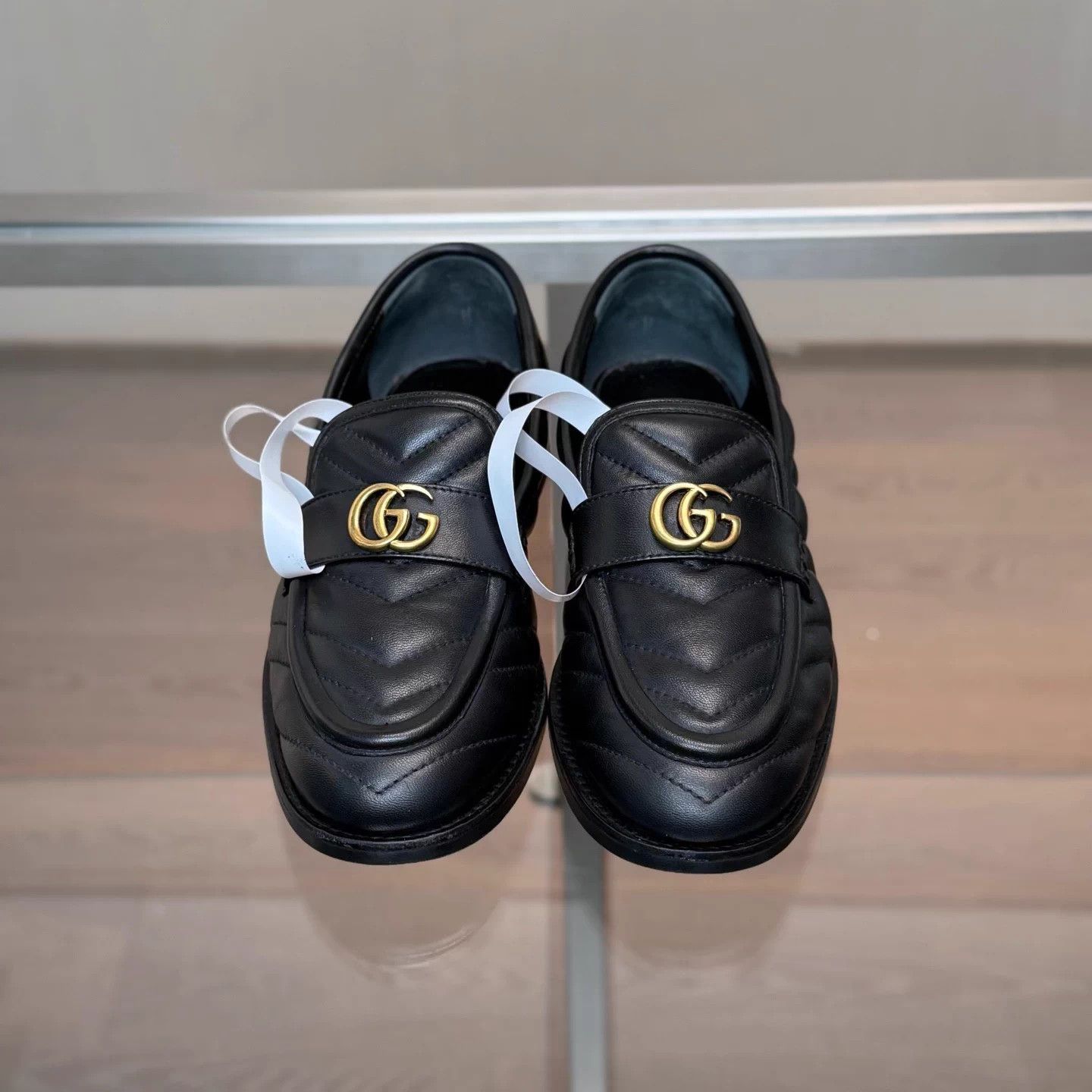 Gucci GUCCI Double G Lambskin Loafers 36 99 Size US 5.5 / IT 35.5 - 2 Thumbnail