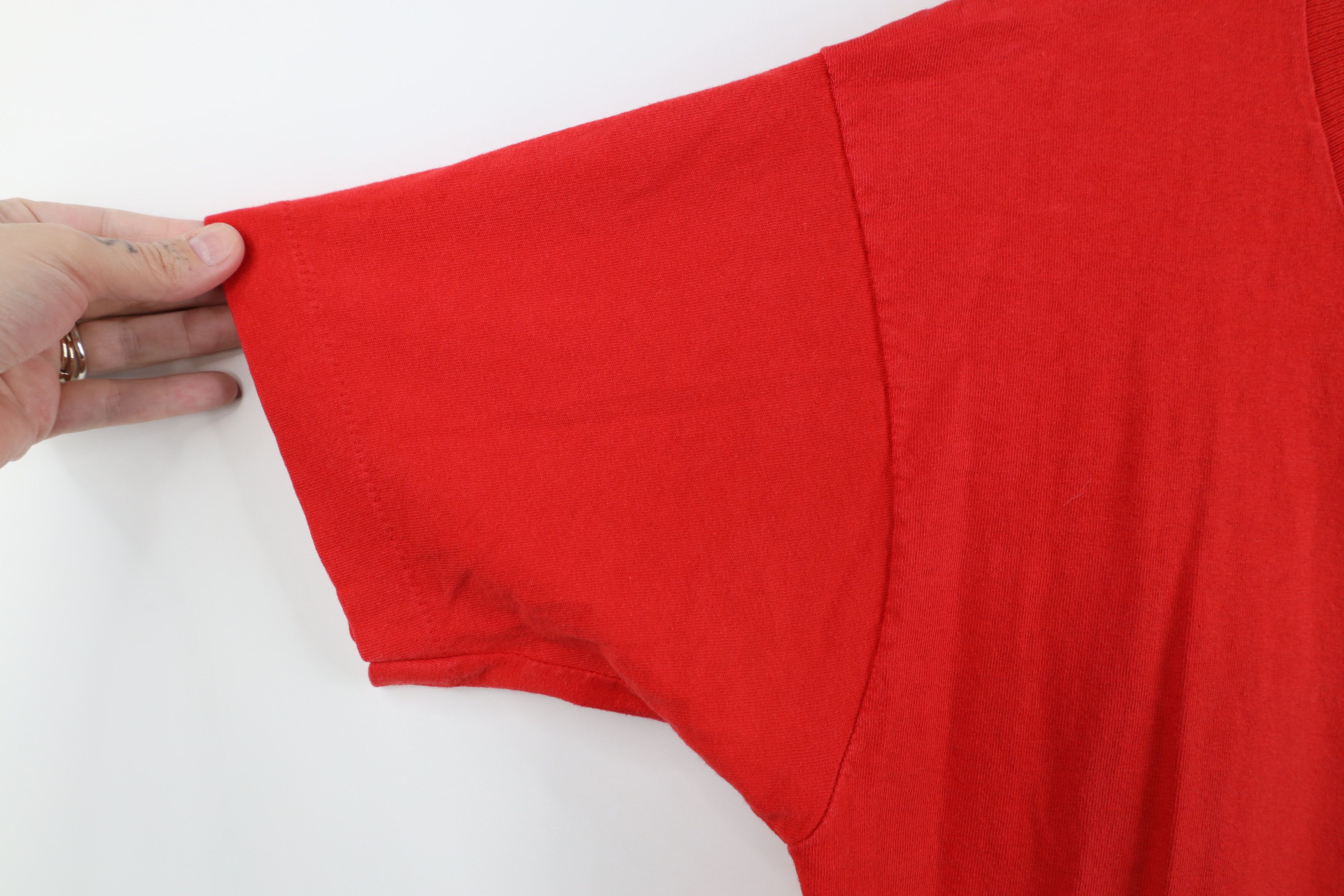Vintage Vintage 90s Streetwear Short Sleeve T-Shirt Red Cotton USA Size US L / EU 52-54 / 3 - 7 Thumbnail