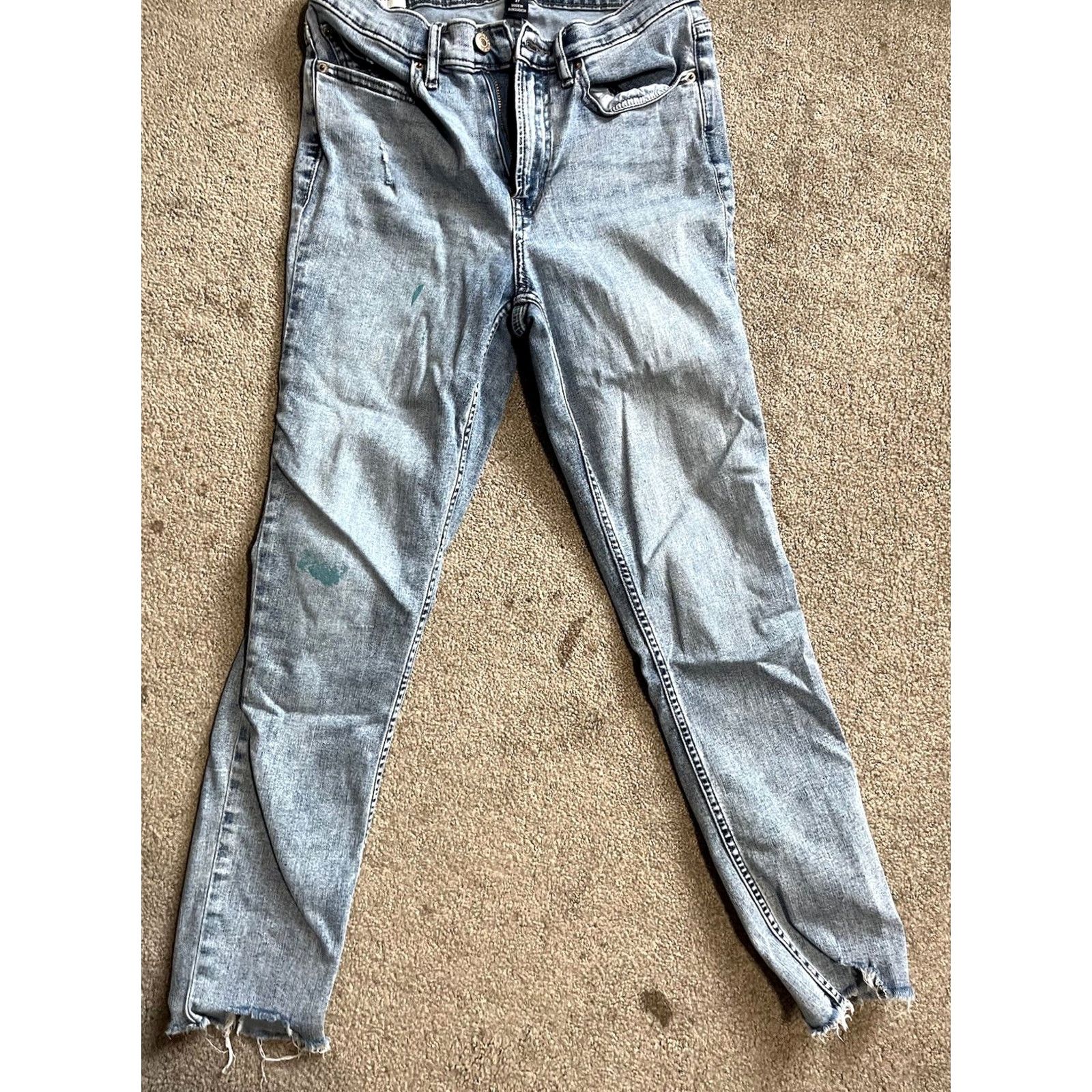 Calvin Klein Calvin Klein Jeans Womens Size 27 Med Wash High Rise Skinny Jeans Raw Hem Size 27" / US 4 / IT 40 - 3 Thumbnail