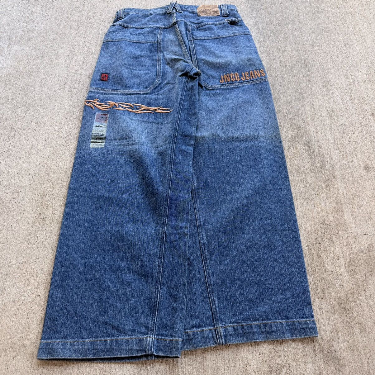 JNCO Rare Vintage JNCO Denim Tribal Wide Leg 90's 34 x 30 Size US 34 / EU 50 - 8 Thumbnail