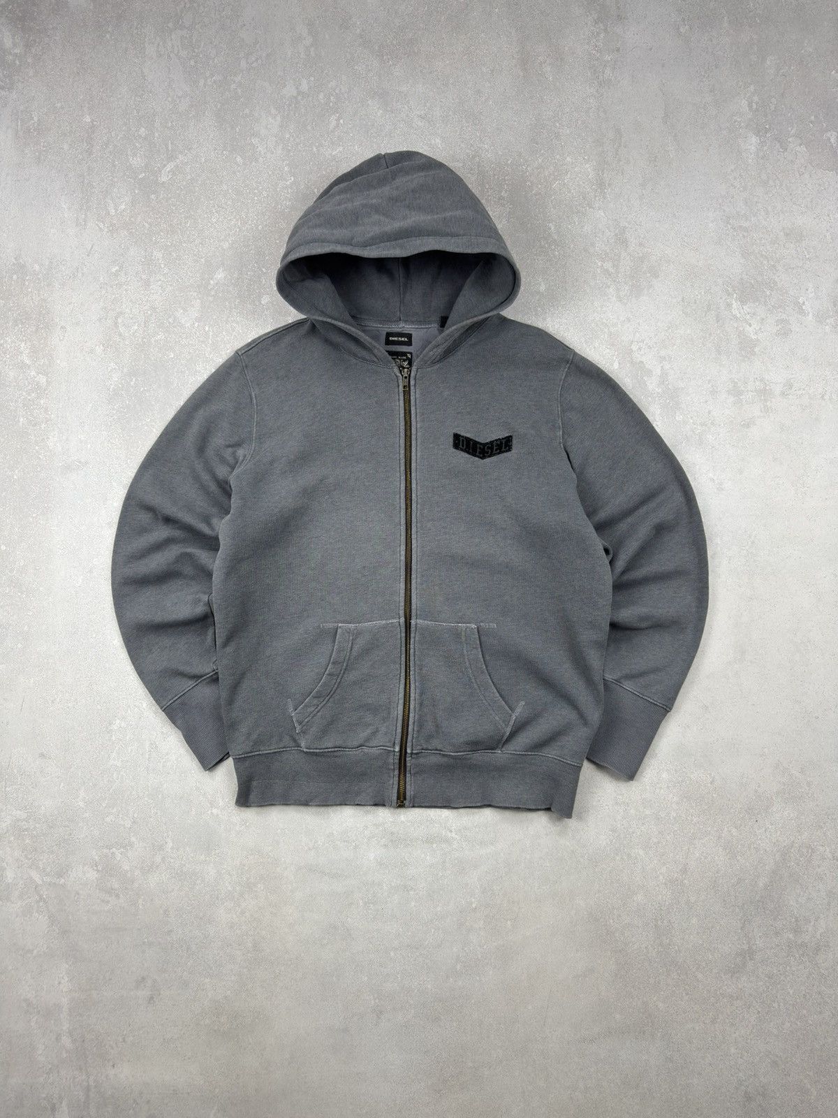 Diesel Vintage Diesel Washed Grey Zip Hoodie Logo size L Size US L / EU 52-54 / 3 - 1 Thumbnail