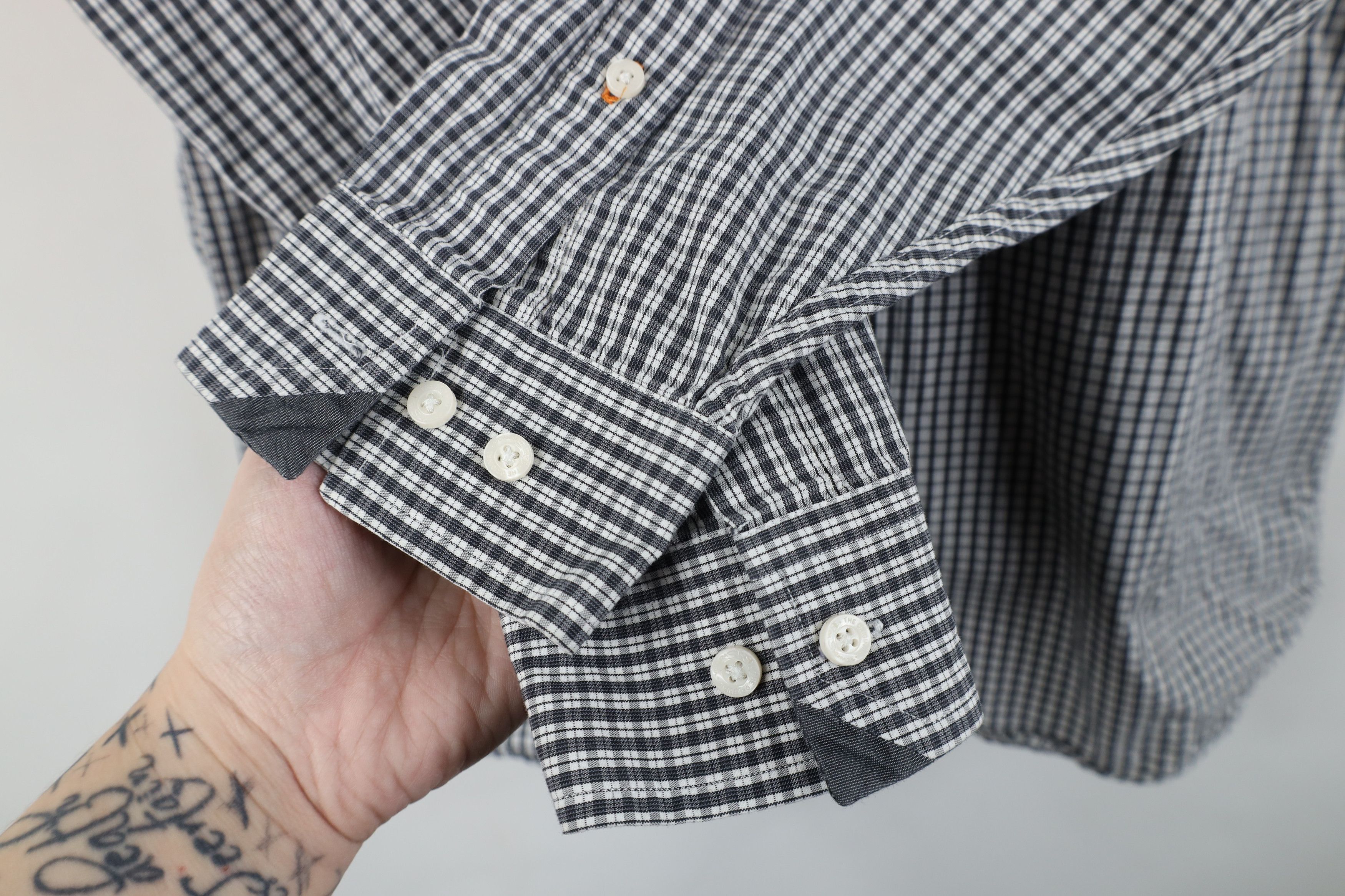 Ben Sherman Ben Sherman Faded Collared Button Shirt Black Plaid Cotton Size US M / EU 48-50 / 2 - 6 Thumbnail