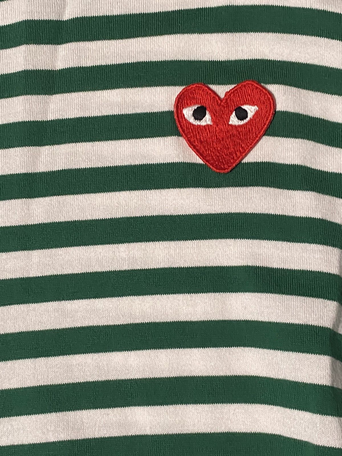 Comme des Garcons × Comme des Garcons PLAY Cdg Play Green Striped L/S Size US XXL / EU 58 / 5 - 2 Thumbnail