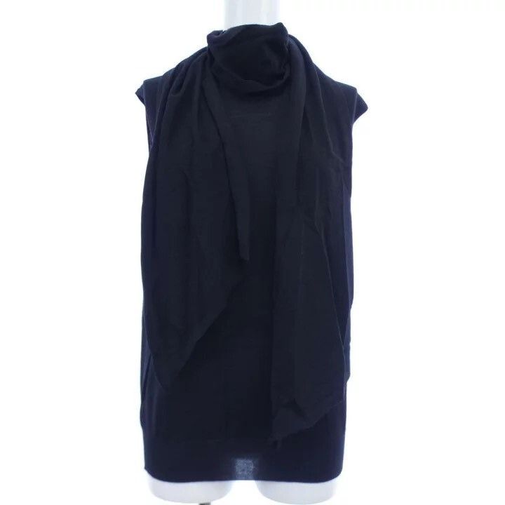 Hermes Hermes Wool Scarf Collar Sleeveless Top Size S / US 4 / IT 40 - 1 Thumbnail