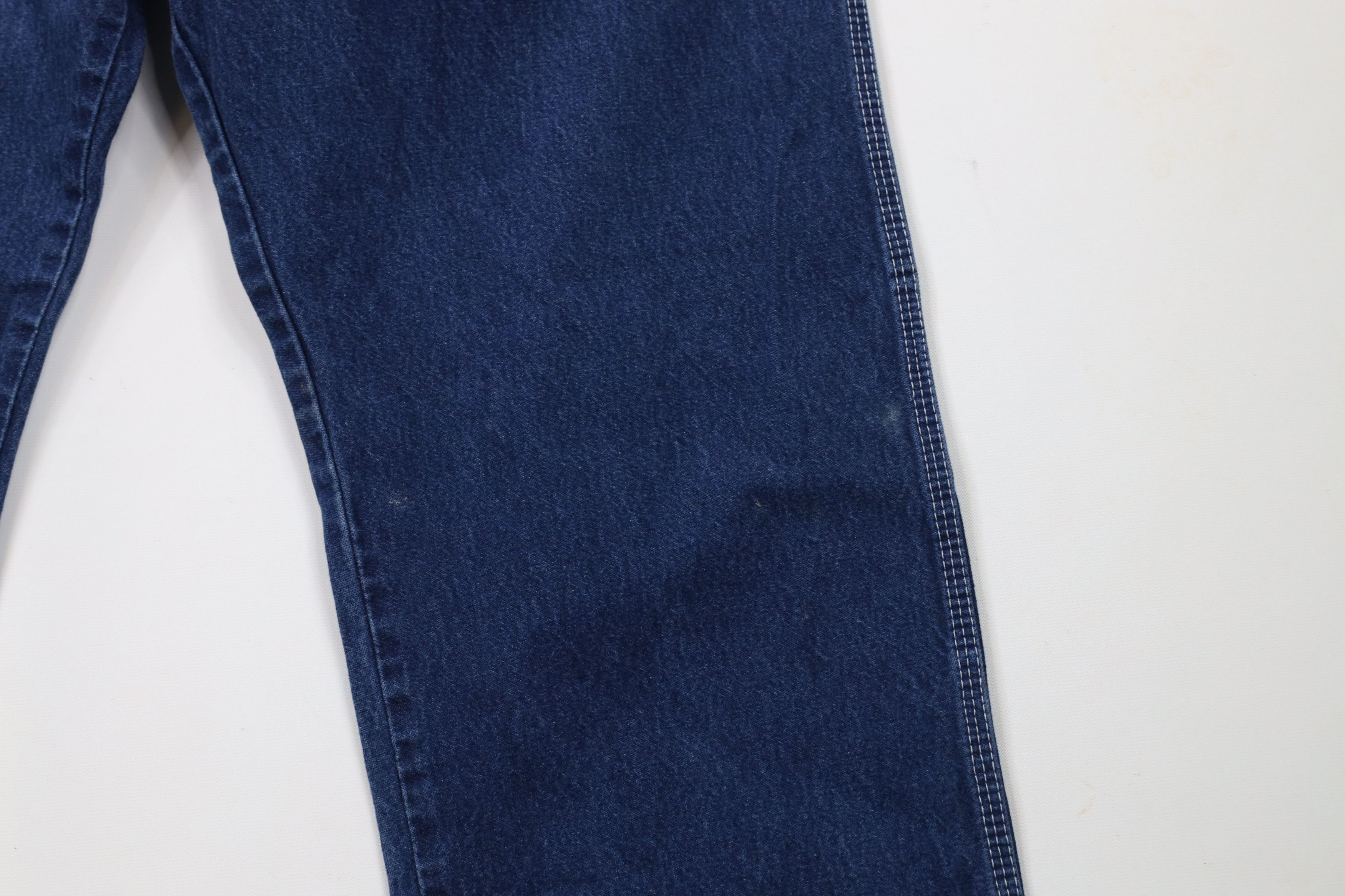 Dickies × Vintage Vintage 90s Dickies Spell Out Wide Leg Dungaree Denim Jeans Size US 40 / EU 56 - 5 Thumbnail