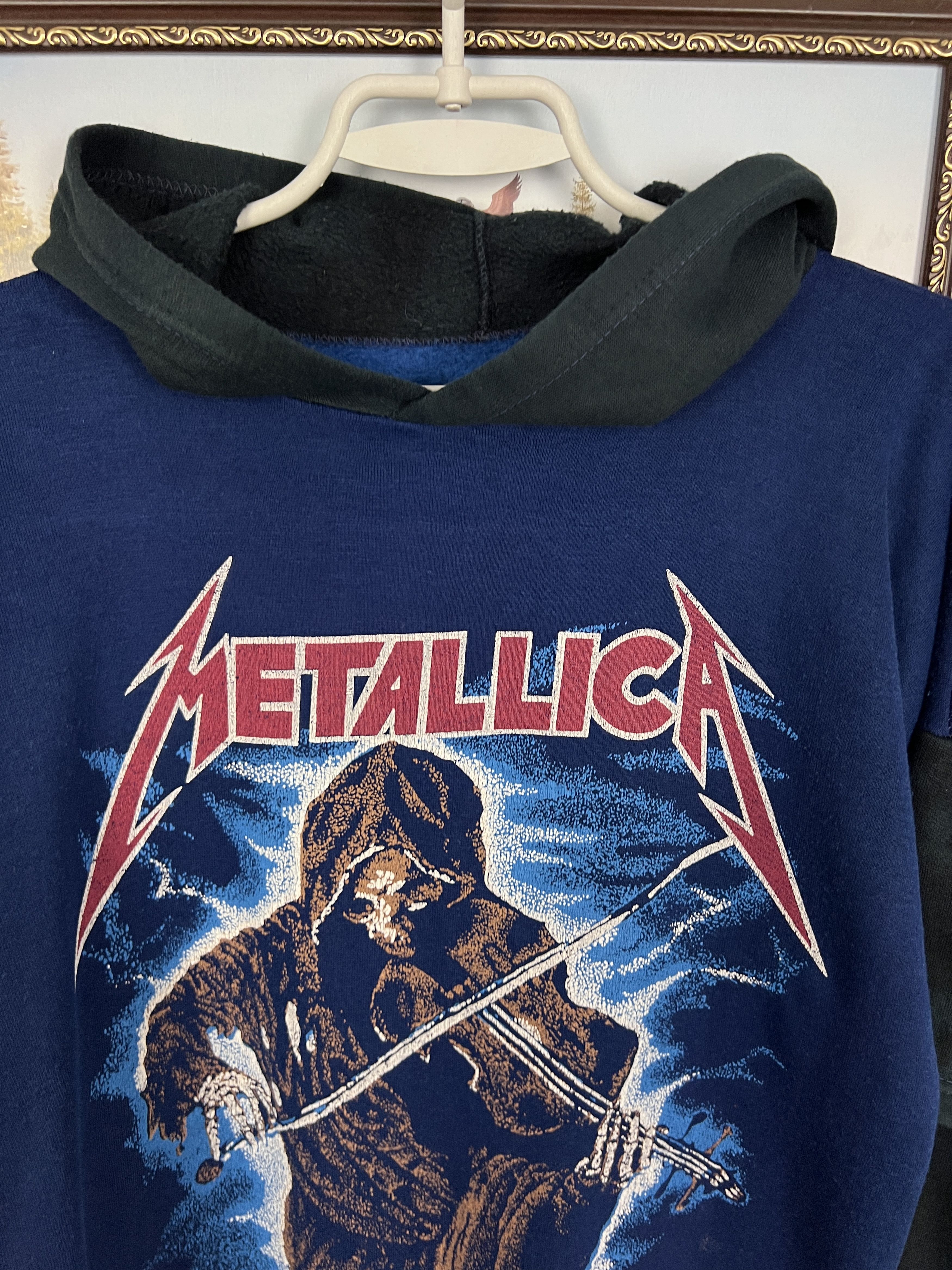 Vintage Vintage Metallica Band Hoodie Over Print Rare Hype Jacket Size US L / EU 52-54 / 3 - 4 Thumbnail