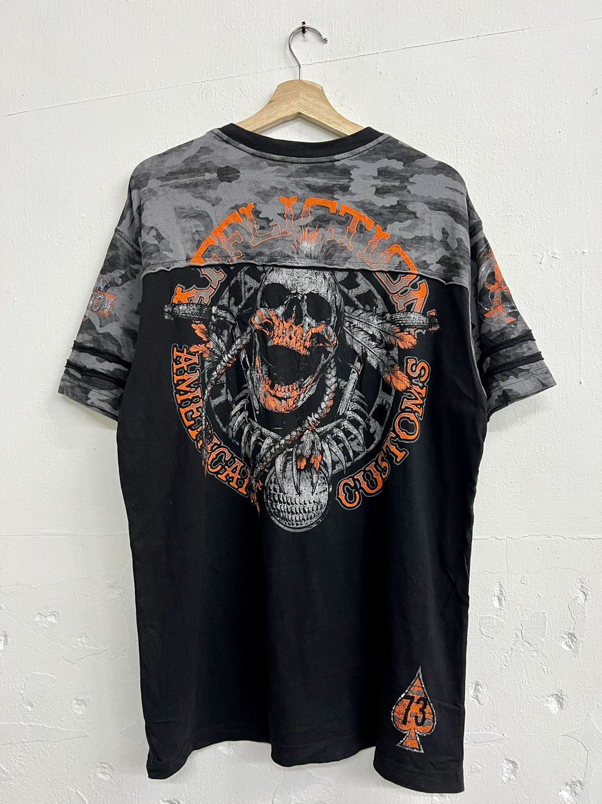 Affliction × If Six Was Nine × Vintage VINTAGE Y2K AFFLICTION SKULL AMERICAN CUSTOM TEE Size US XL / EU 56 / 4 - 14 Thumbnail