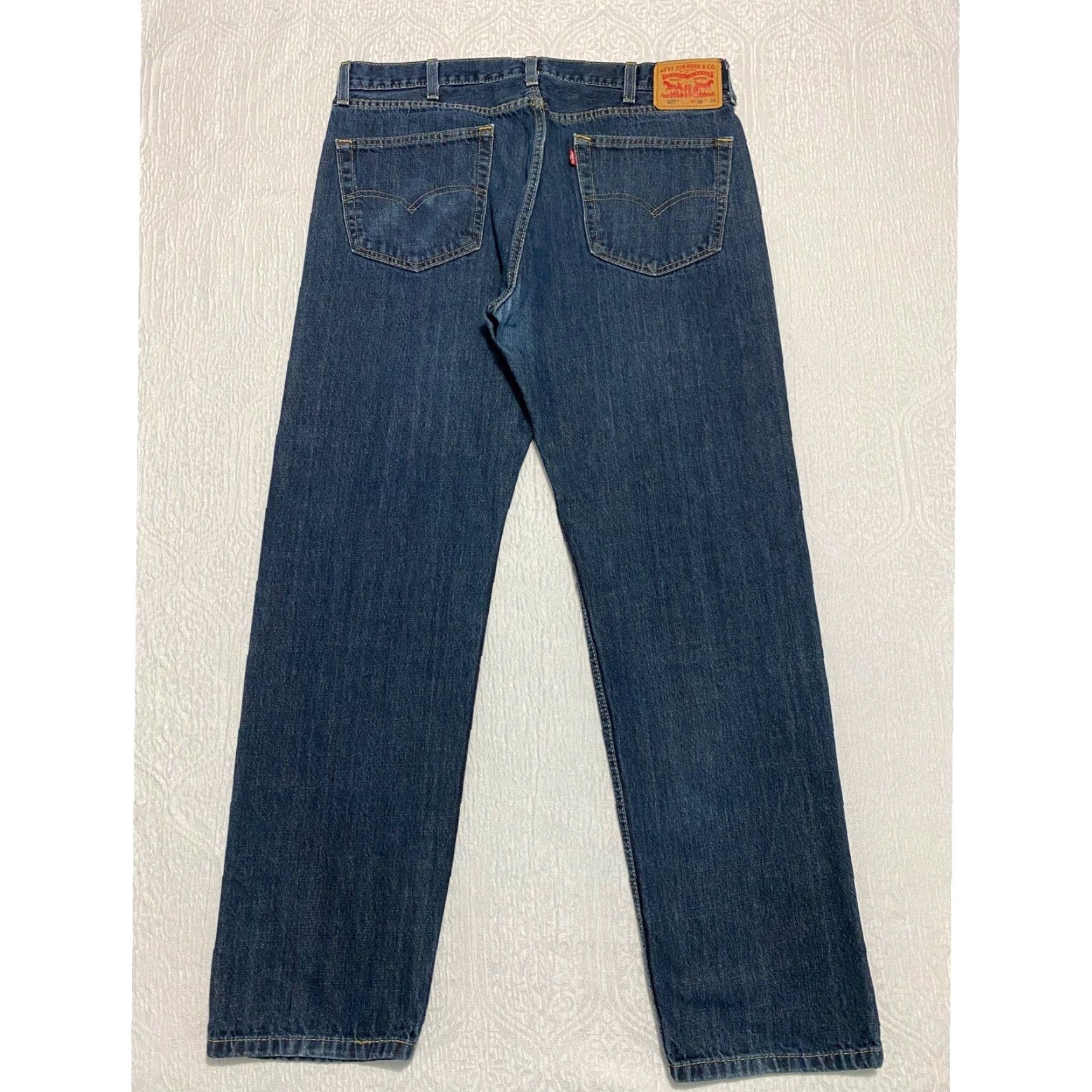 Levi's Levi's 505 Mens Jeans Regular Fit Straight Denim Blue W38 L34 Pants Jeans Size US 38 / EU 54 - 2 Thumbnail