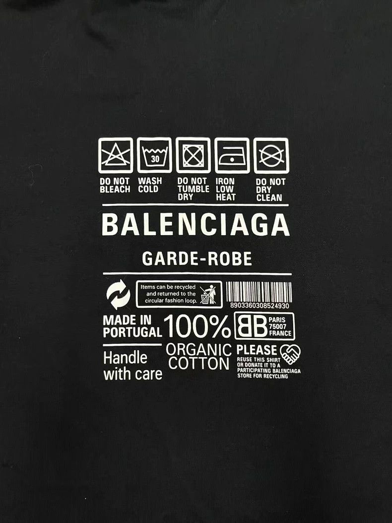 Balenciaga Balenciaga Monogram Logo Geometric Printed Crew Neck Short Size S / US 4 / IT 40 - 3 Thumbnail