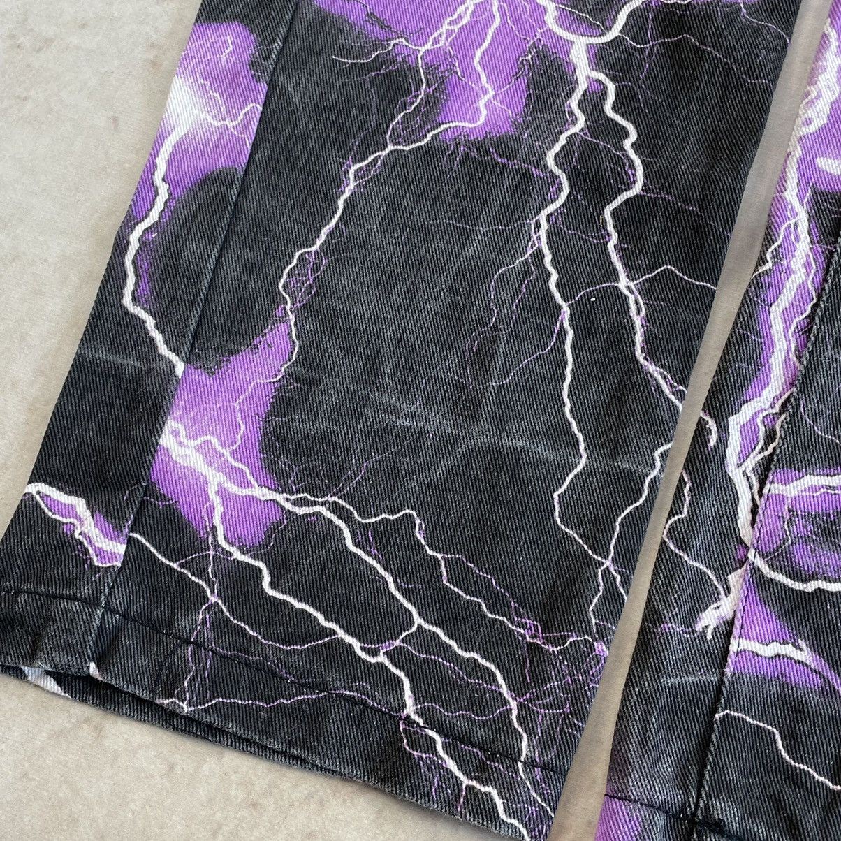 Jaded London × Japanese Brand Jaded London Purple Thunder Bolt Skate Fit Baggy Y2K Jeans Size US 32 / EU 48 - 13 Thumbnail
